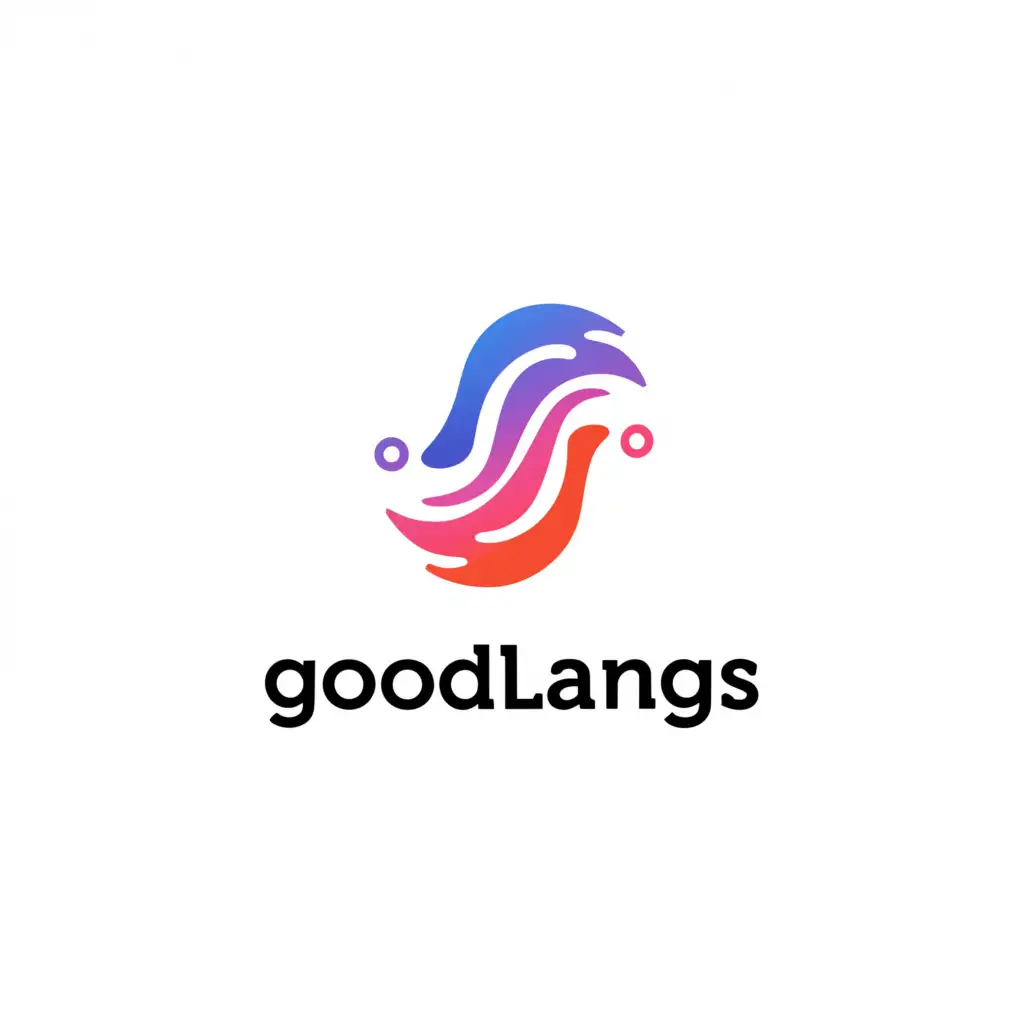 a logo design,with the text "GoodLangs", main symbol:tongue,complex,be used in Education industry,clear background