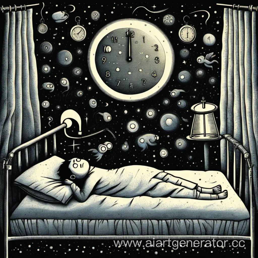 Artistic-Representation-of-Sleeplessness-Vivid-Illustration-of-Insomnia