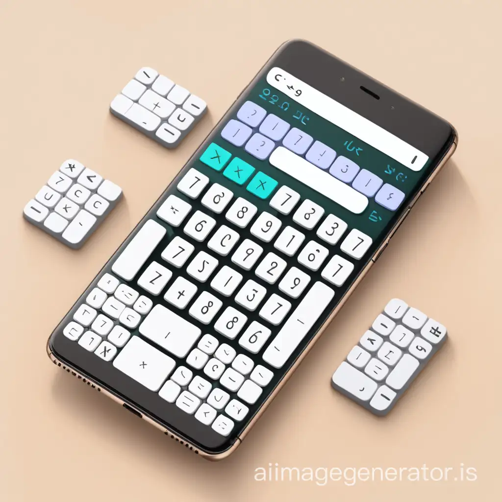 math and keyboard on phone