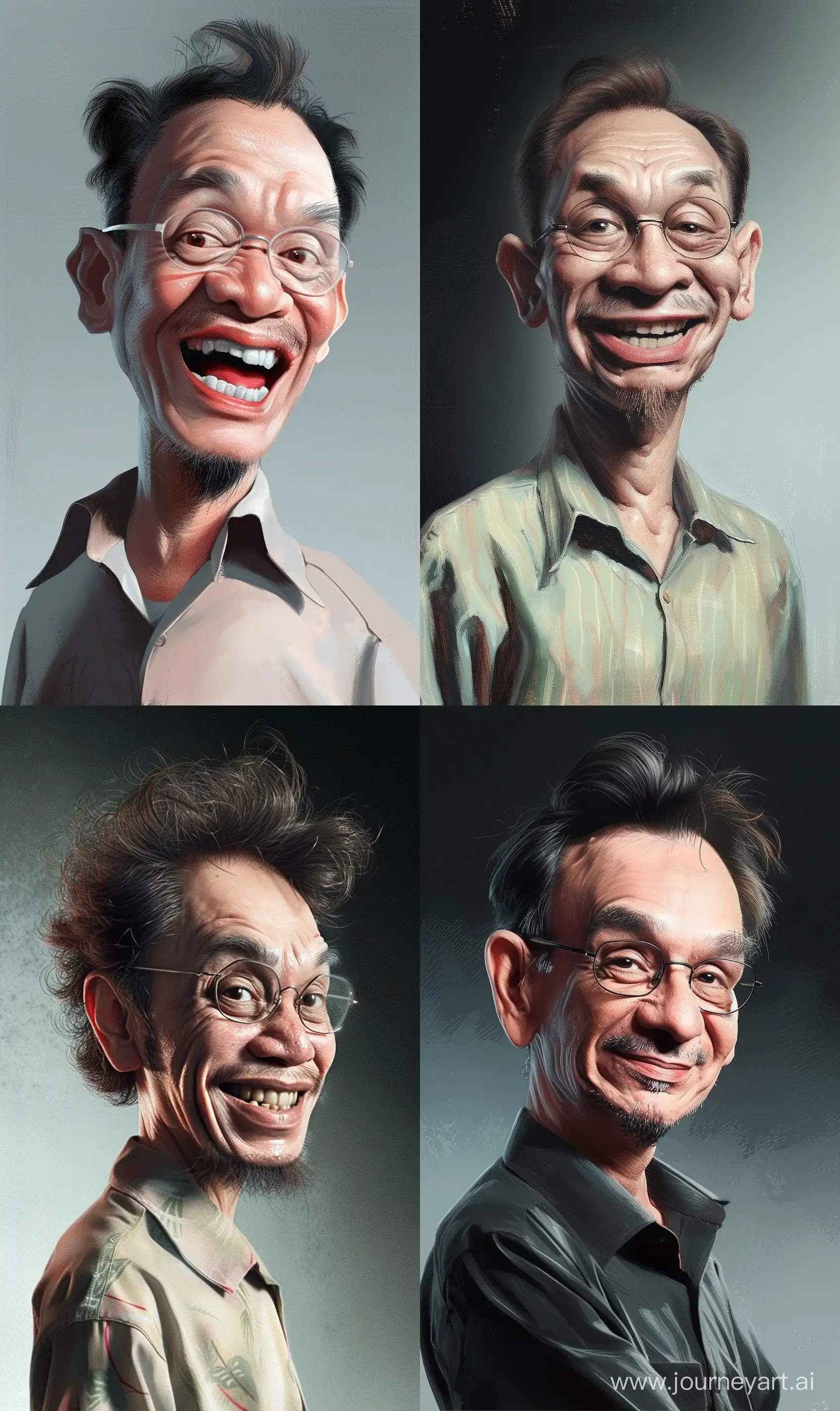 a comically exaggerated portrait of https://encrypted-tbn0.gstatic.com/images?q=tbn:ANd9GcQZFd-6BIj_WIzksiyGNzhykk43CYiOOGMjew&usqp=CAU highlighting humorous and quirky features. Embrace caricature-like elements and playful exaggeration to bring out the humor in the subject's appearance --s 50 --ar 3:5 --style raw --v 6.0