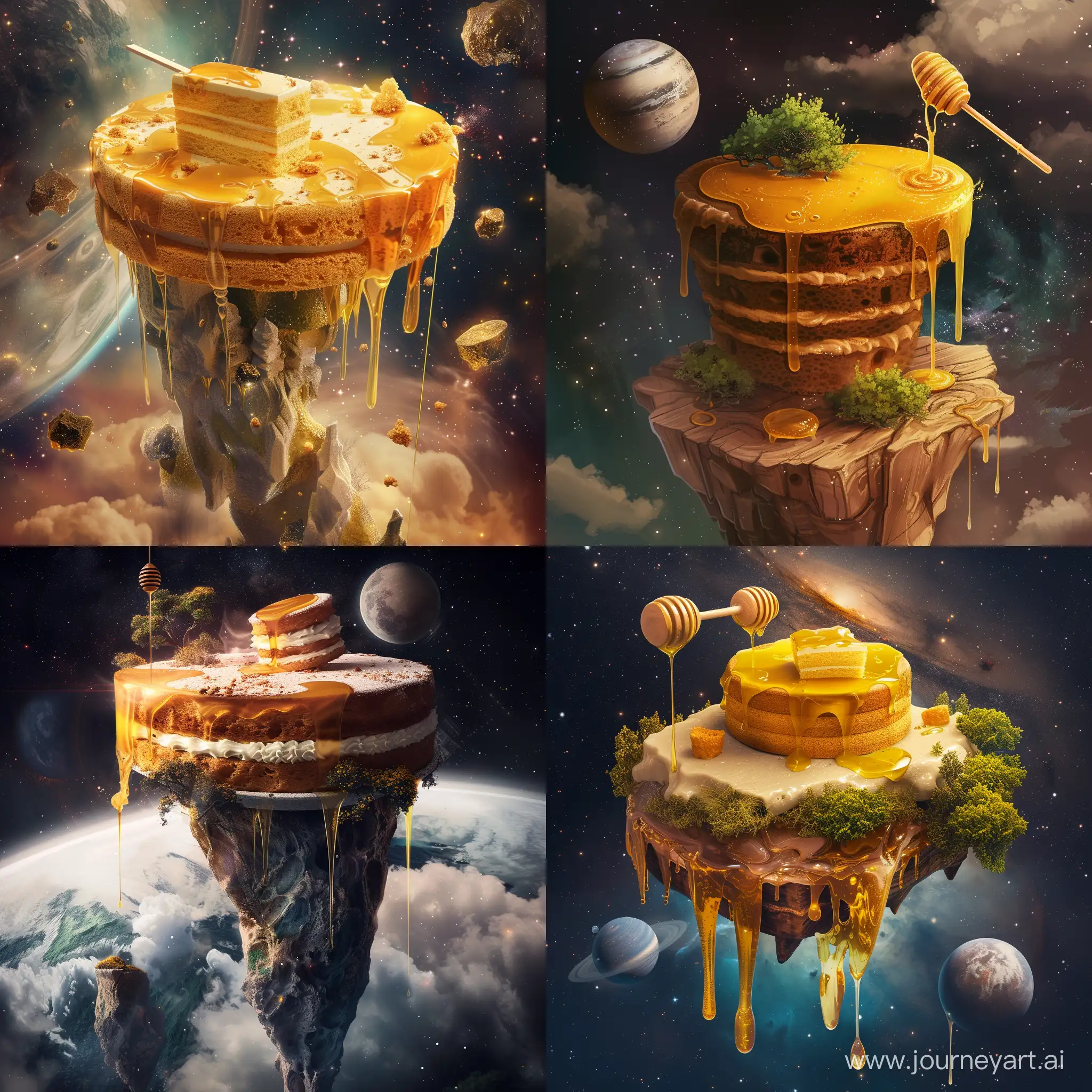 Fantasy-Island-Woodland-Cake-Planet-in-Galaxy
