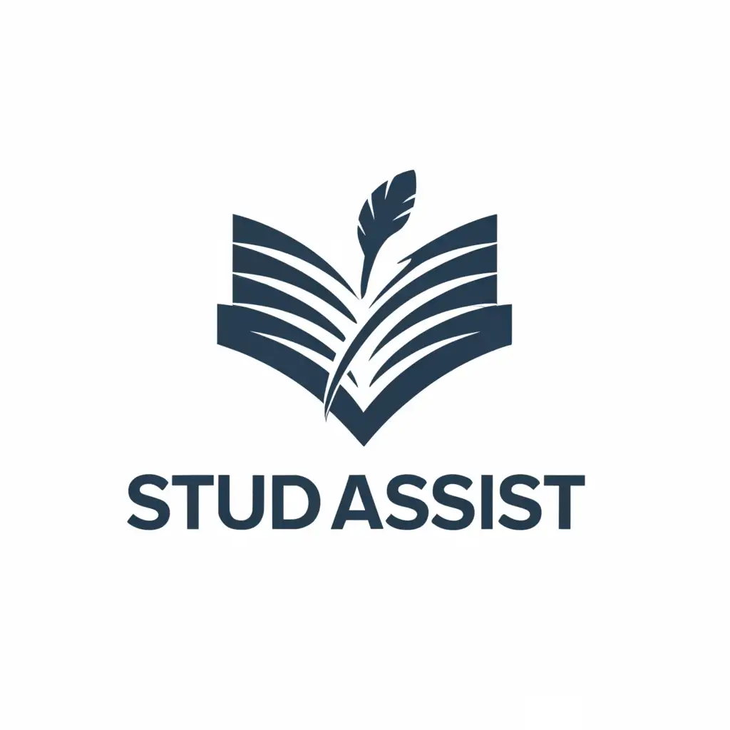 a logo design,with the text "Stud Assist", main symbol:Book,complex,be used in Education industry,clear background