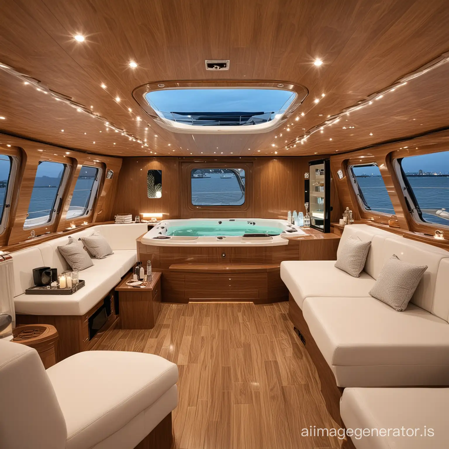 Spa on boat complete interior
