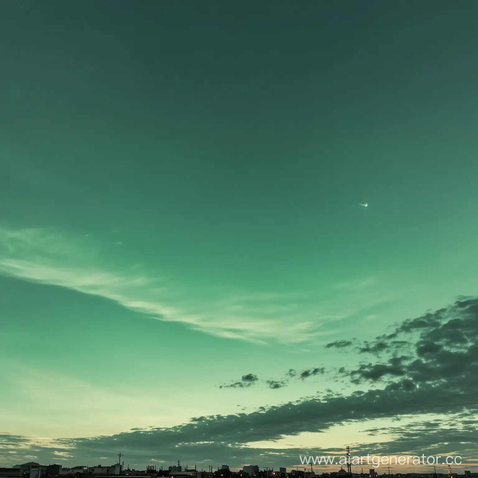 Vibrant-Green-Sky-Landscape-Surreal-Twilight-Horizon-in-Emerald-Hues