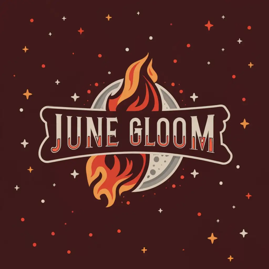 Logo-Design-For-June-Gloom-Mysterious-Blood-Comet-with-Celestial-Elements-on-Clear-Background