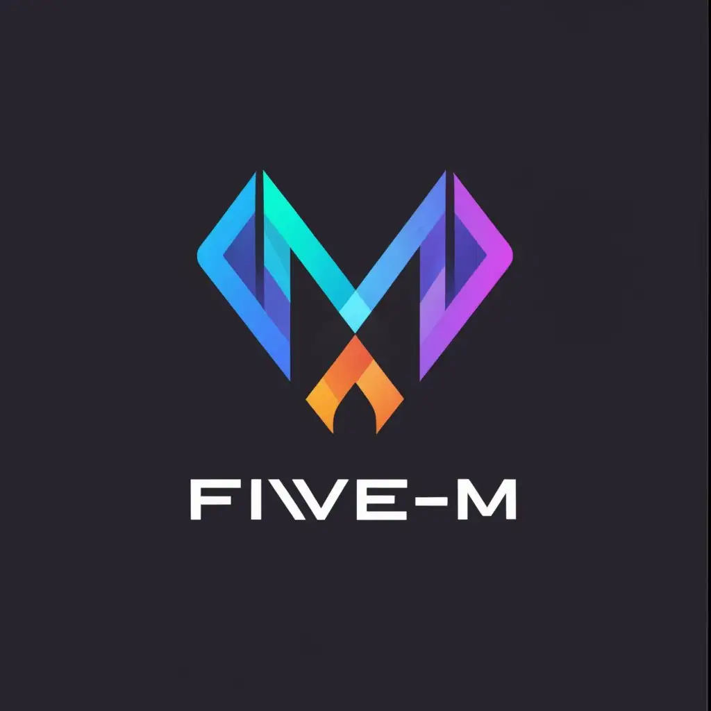 a logo design,with the text "FIVEM", main symbol:M,Moderate,be used in Technology industry,clear background