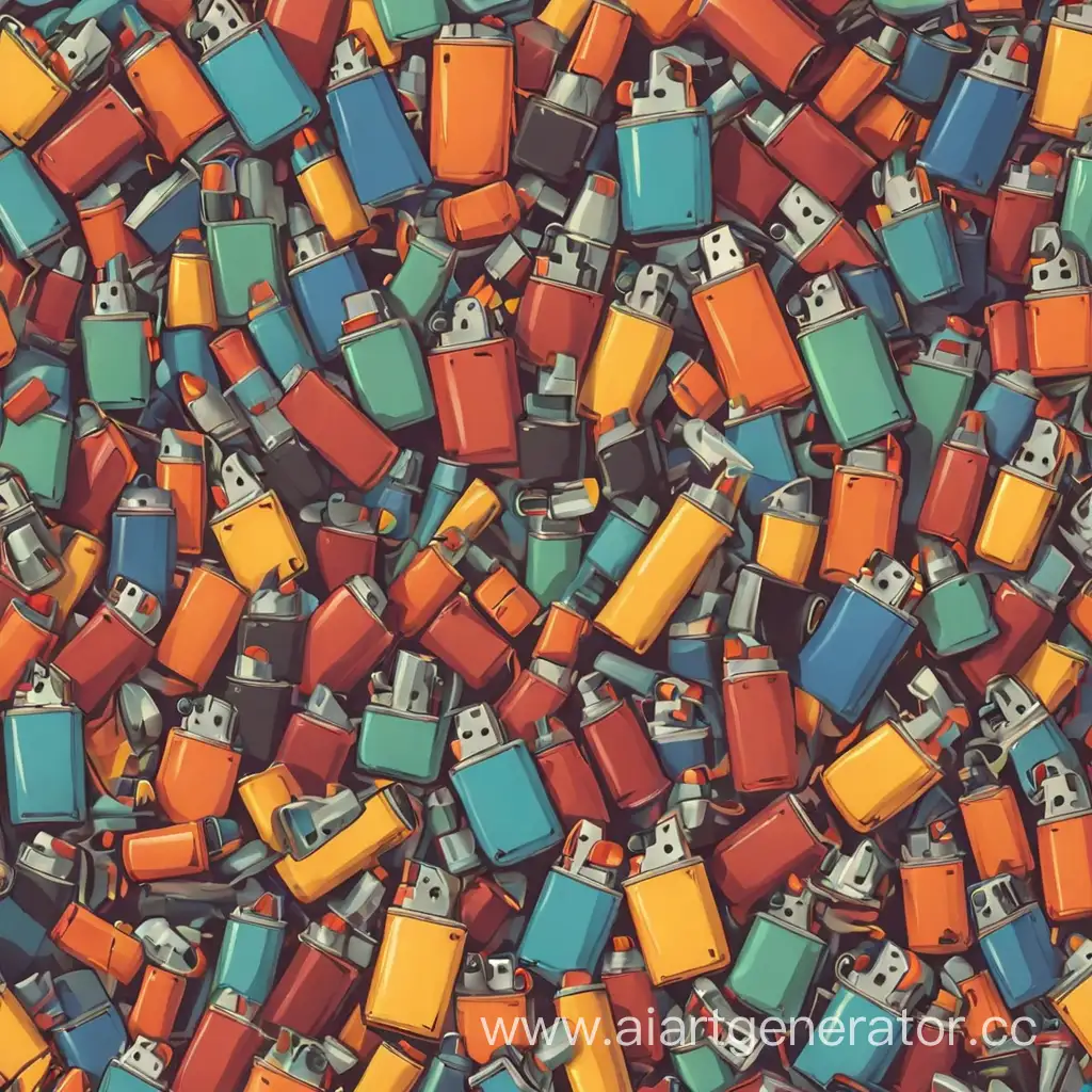 Colorful-Cartoon-Background-of-Lighters
