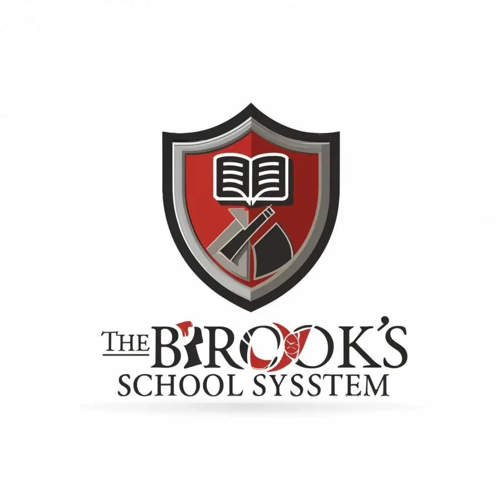 LOGO-Design-for-The-Brooks-School-System-3D-Knights-Shield-Emblem-with-Book-Symbol-for-Education-Industry