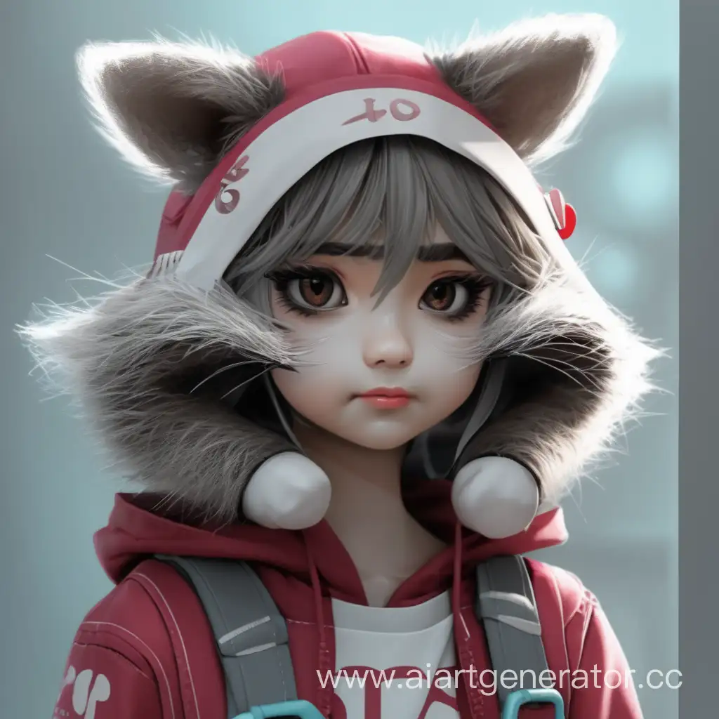 Adorable-Raccoon-Girl-in-Enchanted-Forest