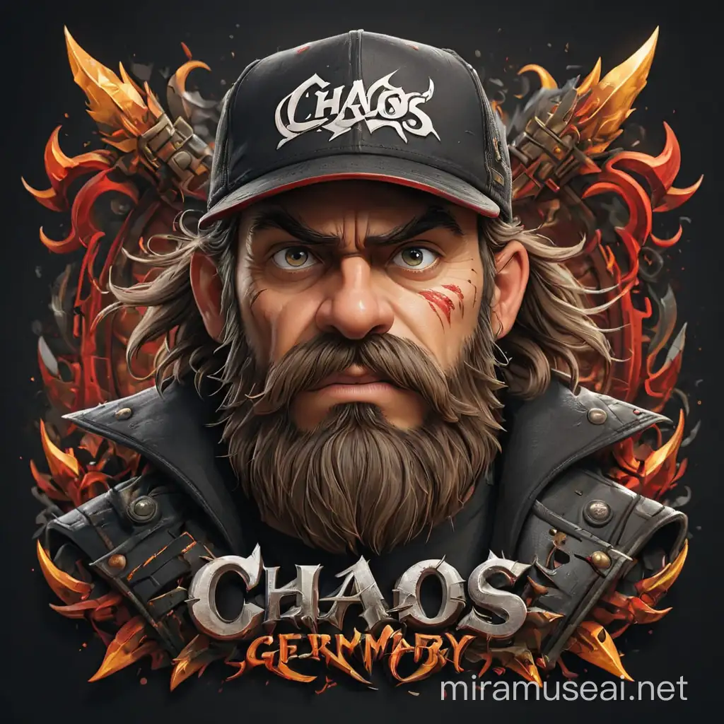 Colorful Chaos Trucker Germany Logo with Striking Lettering