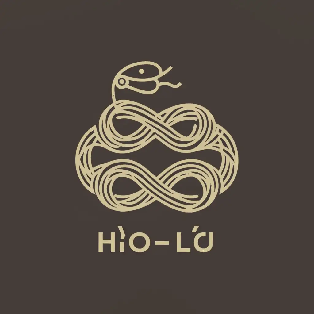 a logo design,with the text "hōo-lí", main symbol:Snake with yarn,complex,clear background