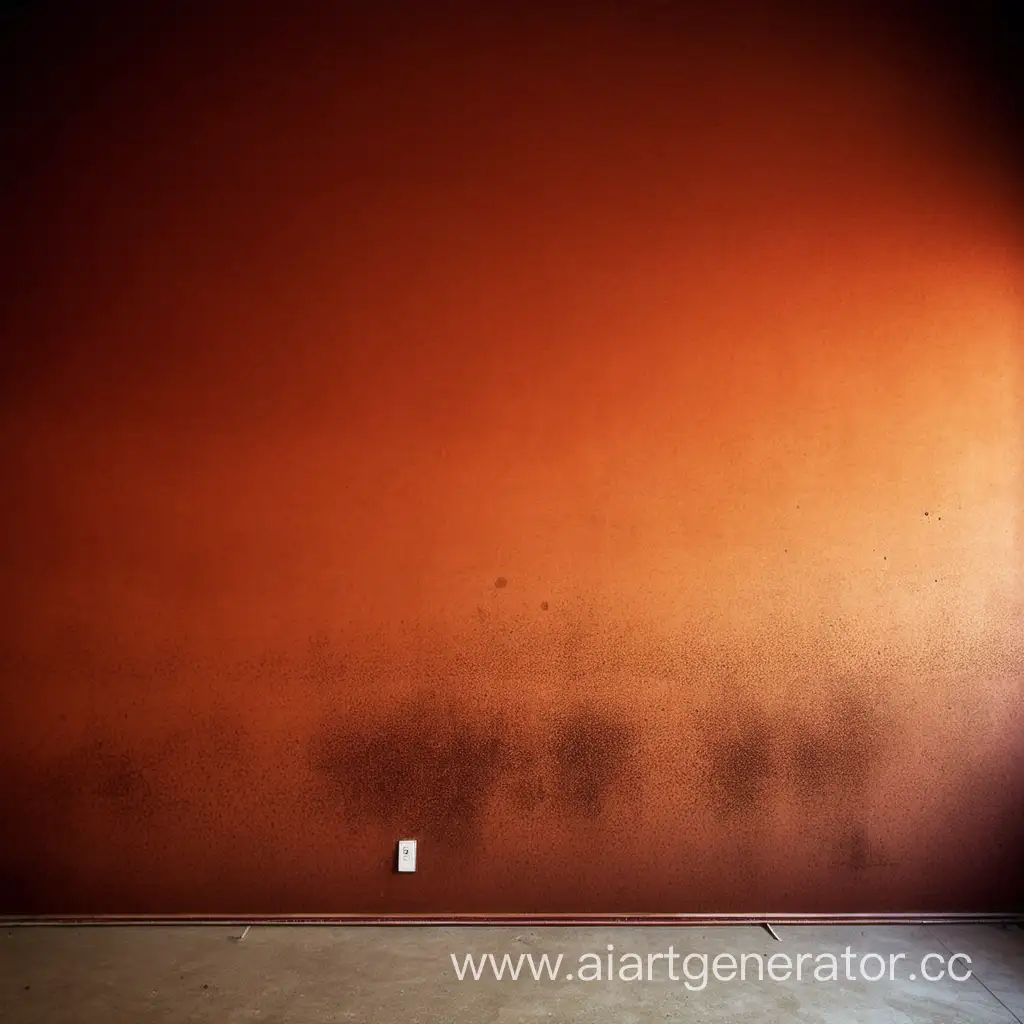 Темно-оранжевая стена воздуха пыли