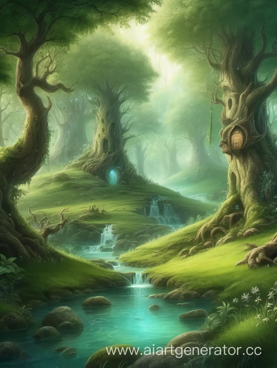 Forest fantasy landscape