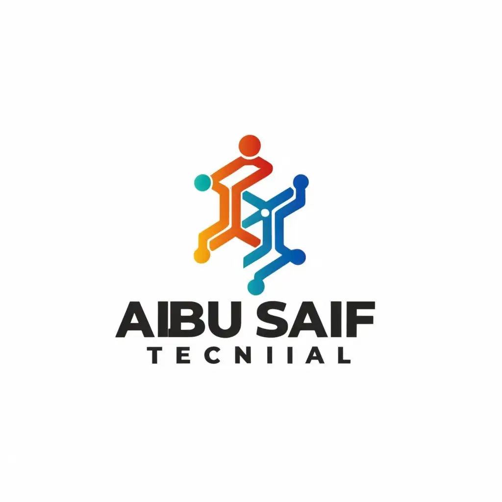 logo, Technical, with the text "Abu Saif Technical", typography, be used in Technology industry