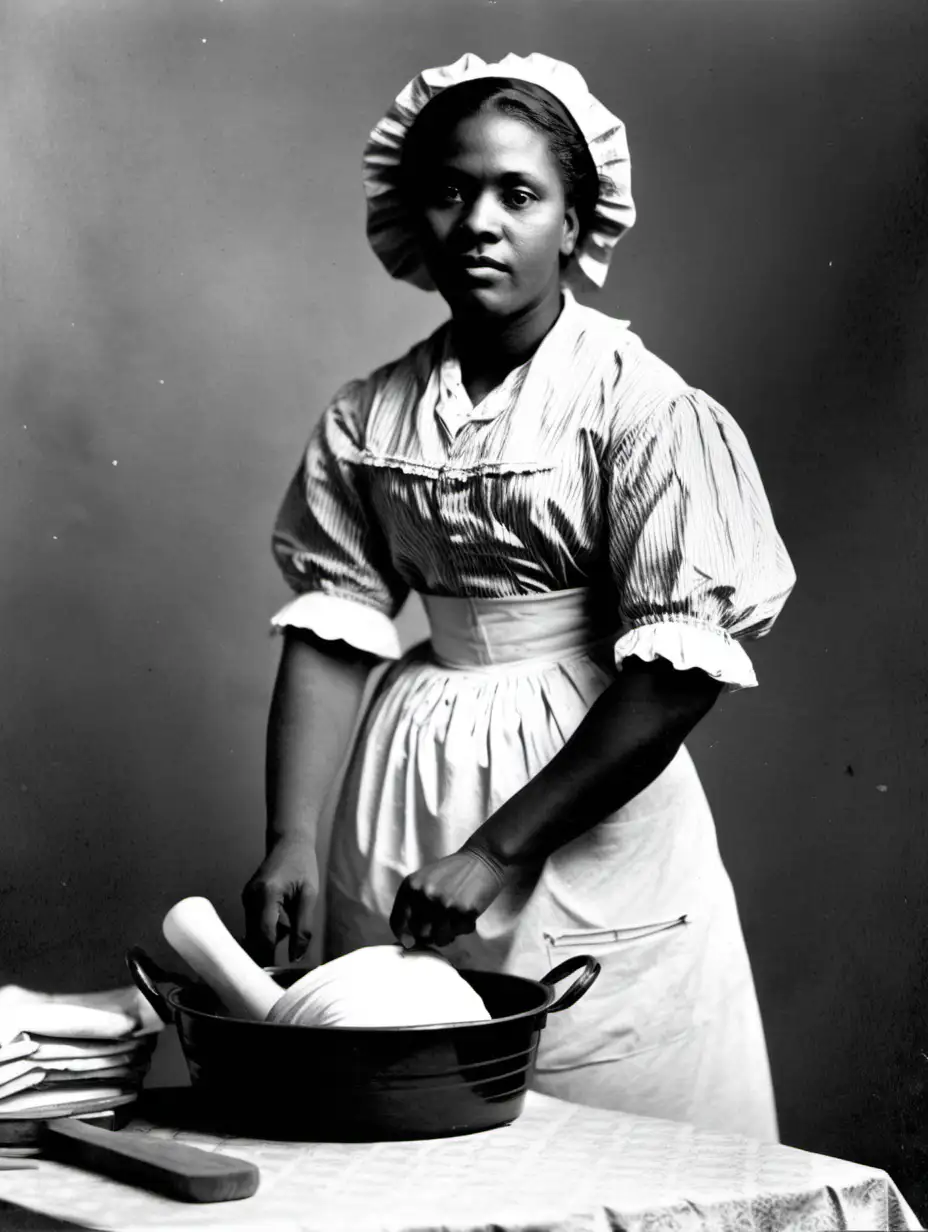 Historical Illustration Black Women as Domestic Workers in 19th Century Canada