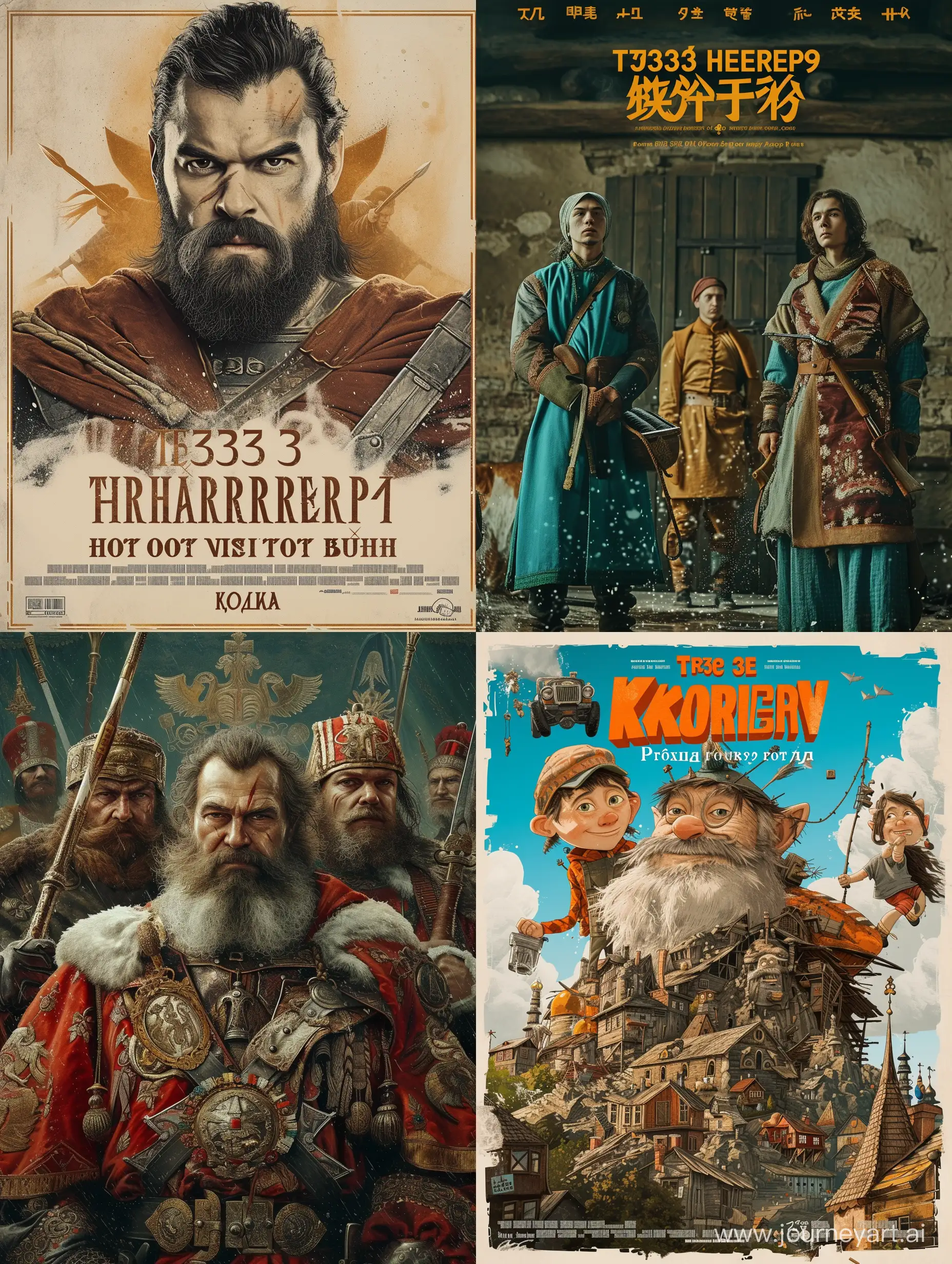 Adventurous-Trio-in-Three-Heroes-and-Kolya-Forgot-to-Wash-Movie-Poster