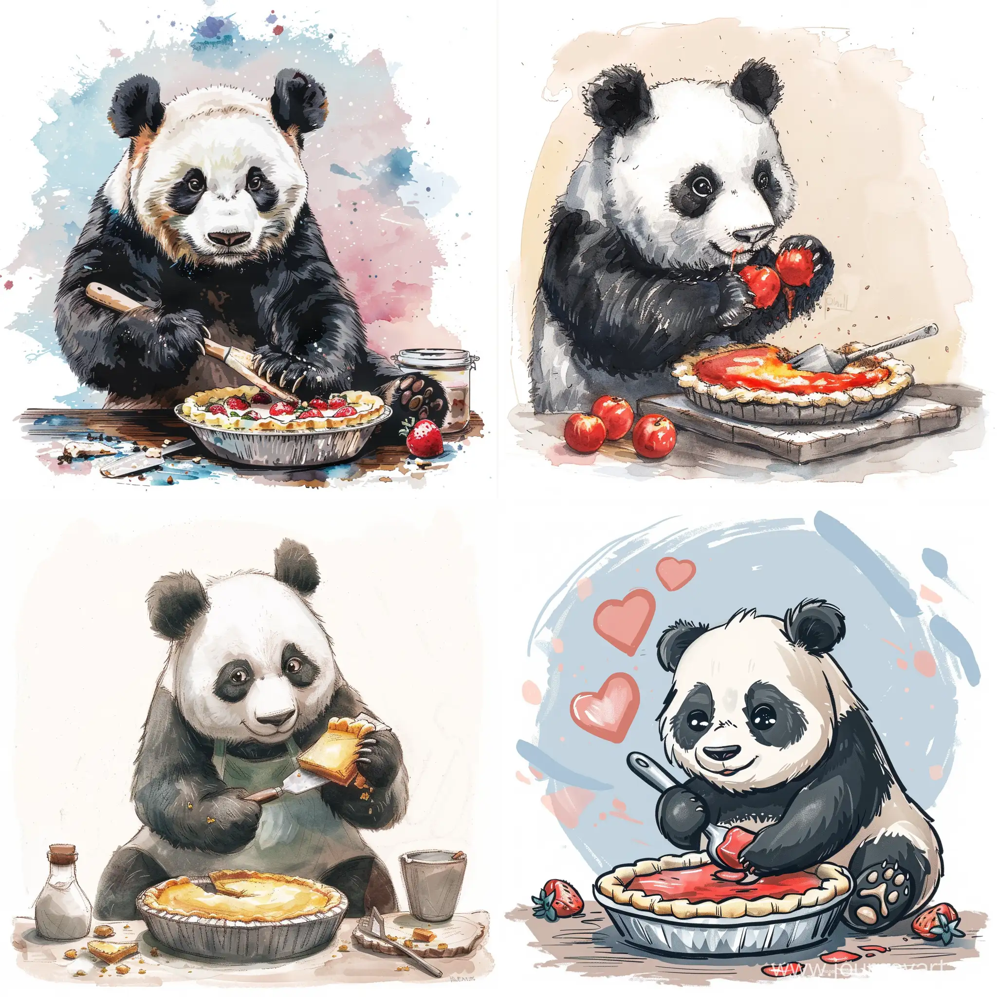 Adorable-Pandas-Baking-a-Sweet-Pie-Together