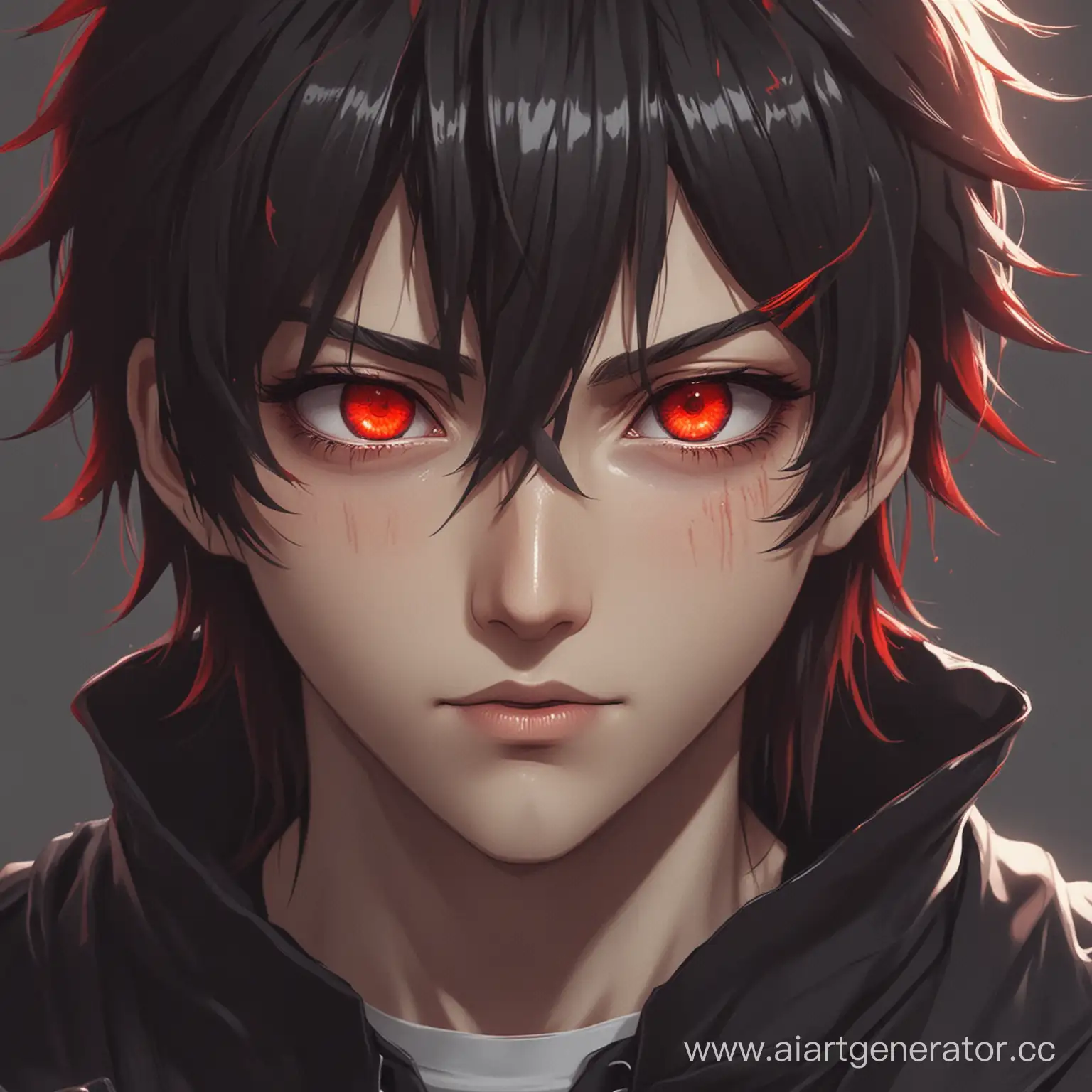 Anime-Character-with-Piercing-Red-Eyes