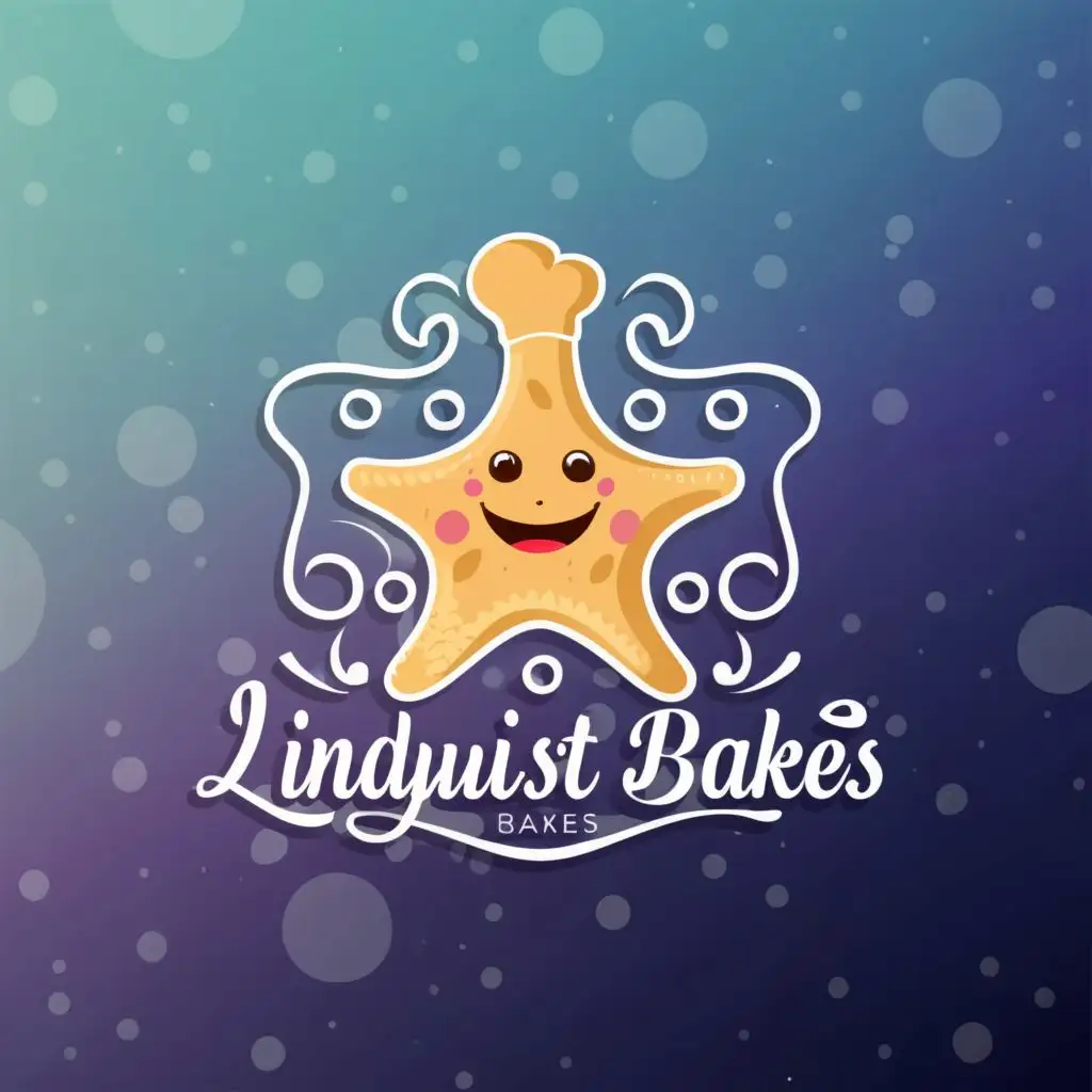 a logo design,with the text "Lindquist Bakes", main symbol:starfish baking,complex,clear background