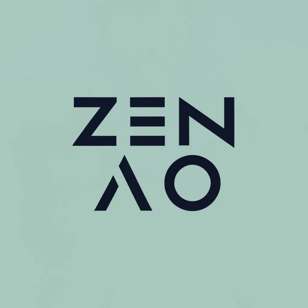 logo, a modern logo about  modern AI medicine with the 3 words Zen, AI, os centered horizontally one above the other, with the text "Zen AI os", typography, be used in Medical Dental industry