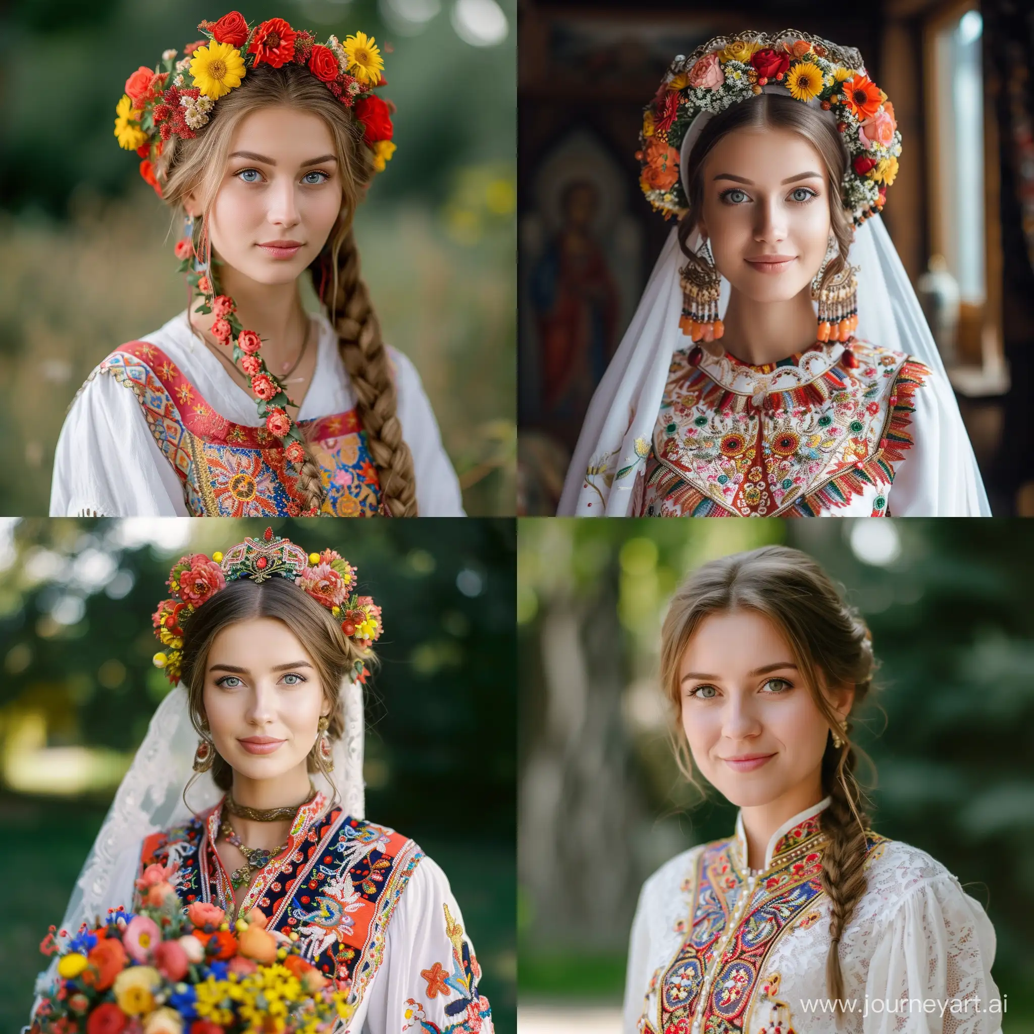 Traditional-Ukrainian-Bride-in-Ornate-Costume
