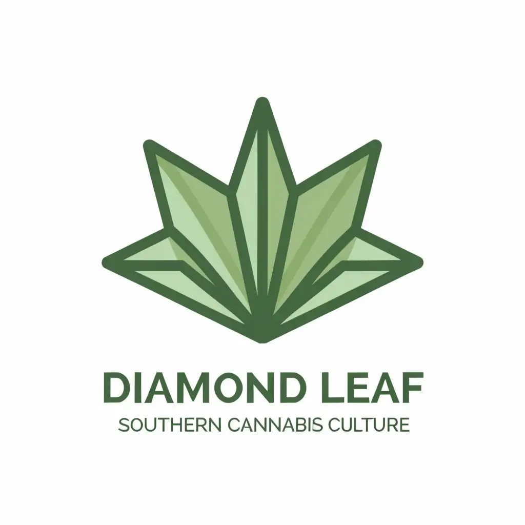 LOGO-Design-For-Diamond-Leaf-Southern-Cannabis-Culture-with-Green-Agave-Symbol