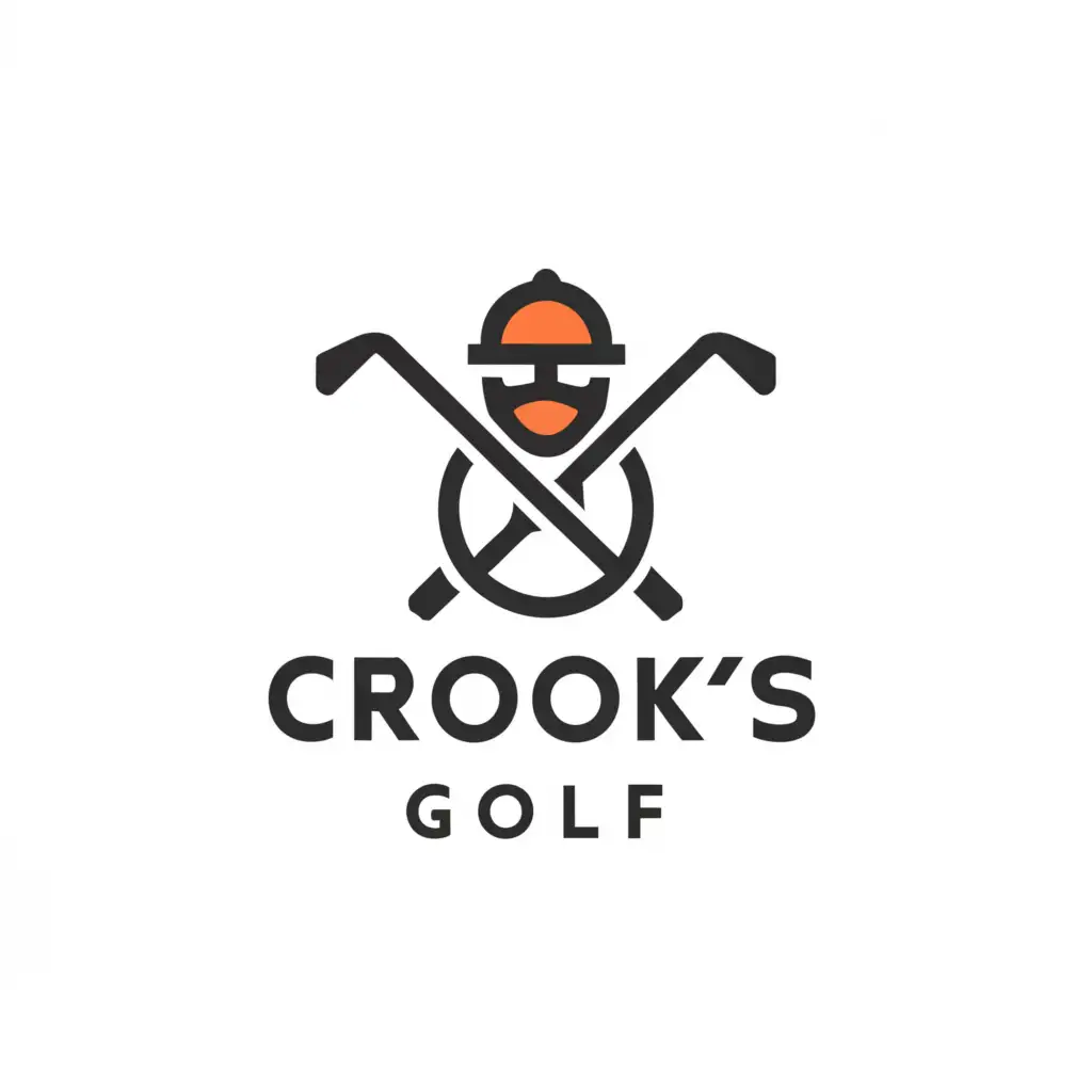 a logo design,with the text "Crooks Golf", main symbol:Golf crook,Moderate,be used in Sports Fitness industry,clear background