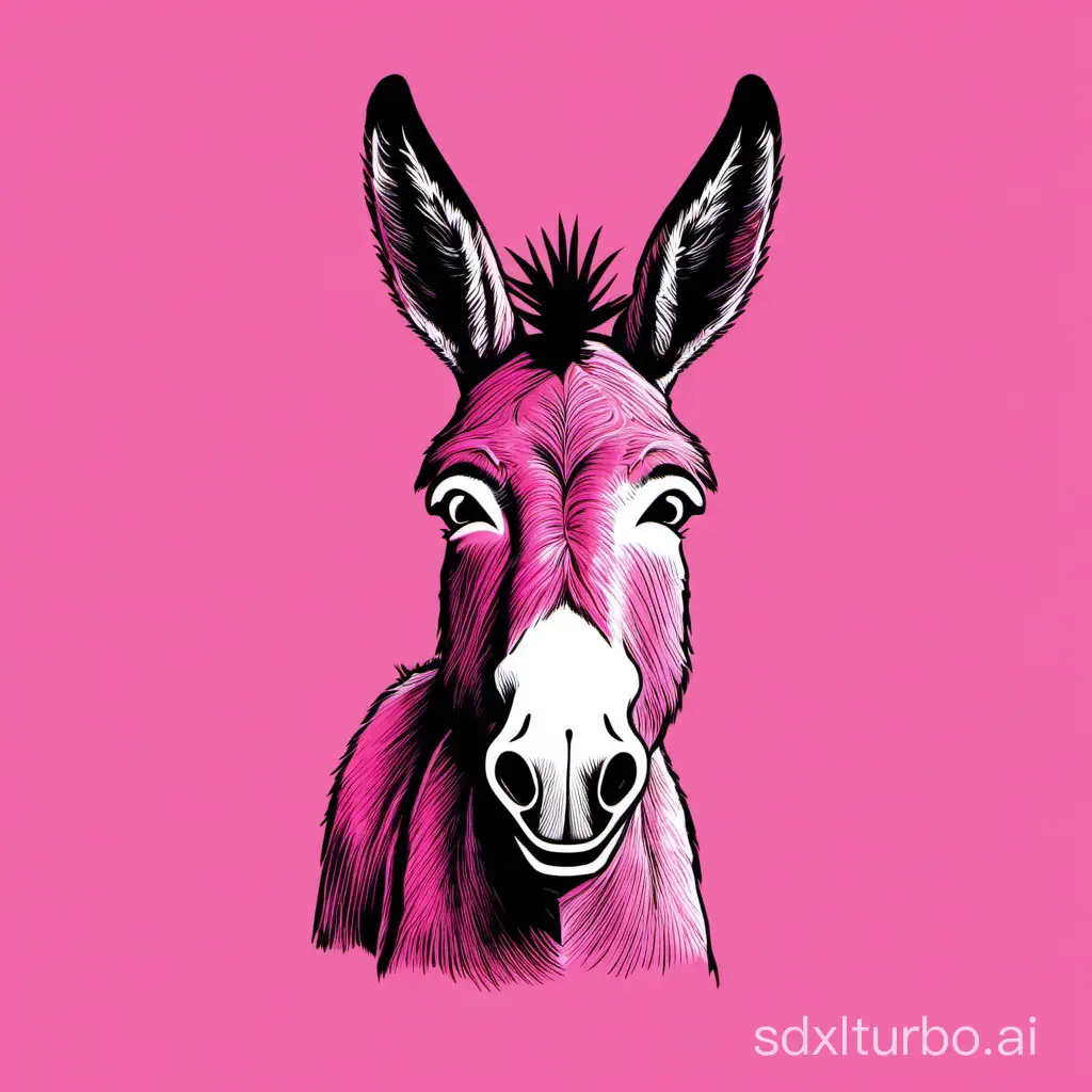 The donkey crying pink