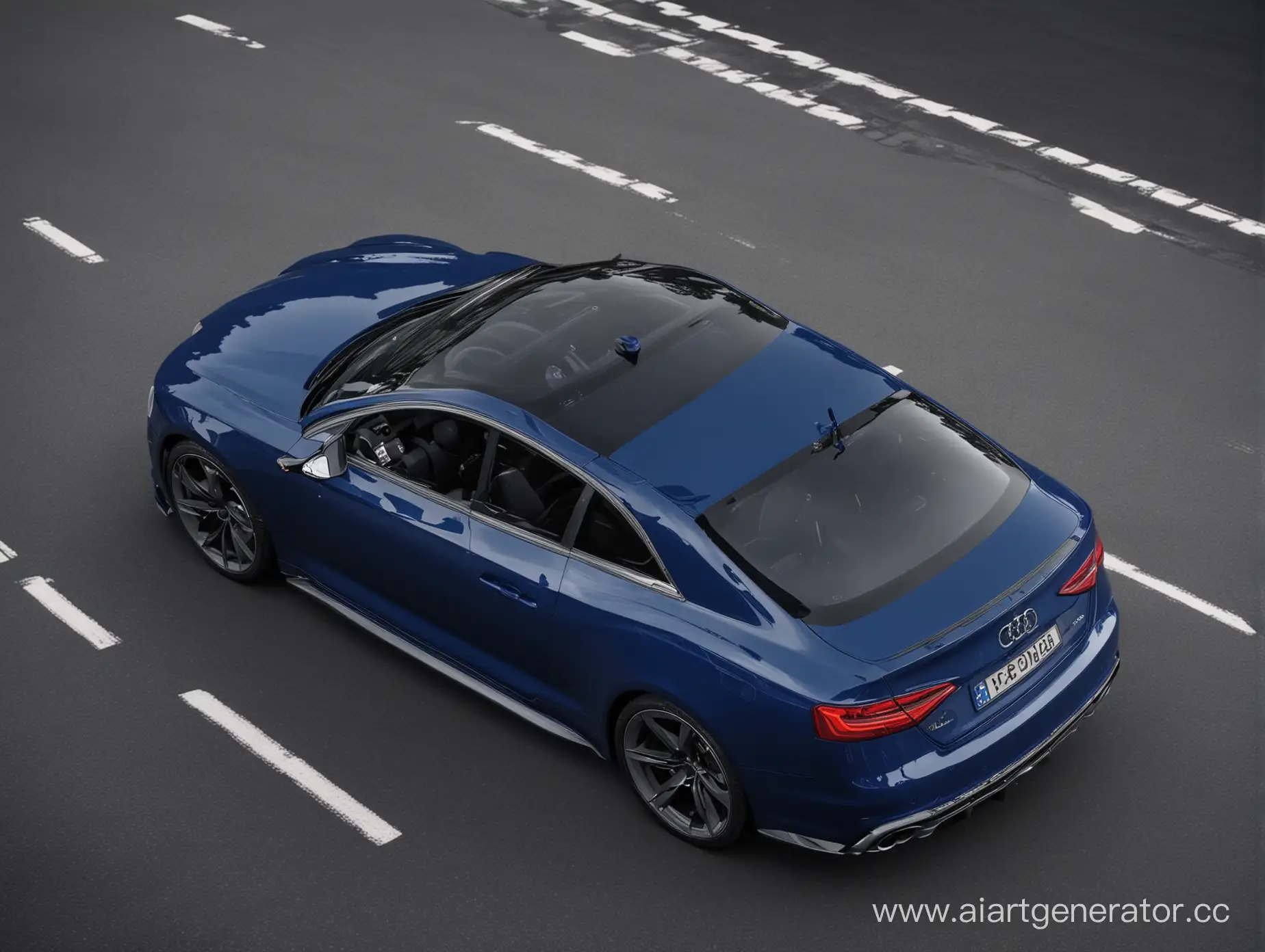 Sleek-Dark-Blue-Audi-RS5-with-Spoiler-and-Open-Sunroof-in-Realistic-4K-Rendering