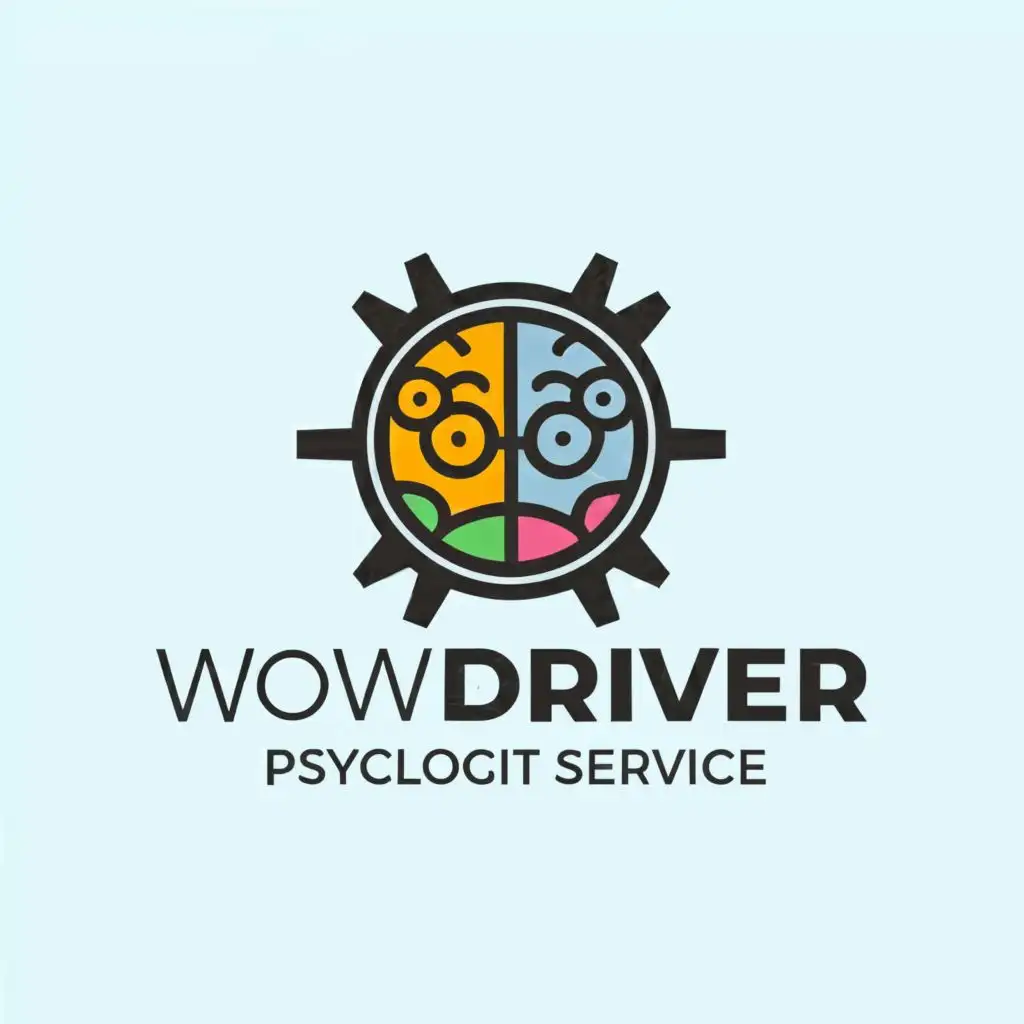 a logo design,with the text "wow driver", main symbol:logo for psychologist for people who scared drive,Moderate,clear background