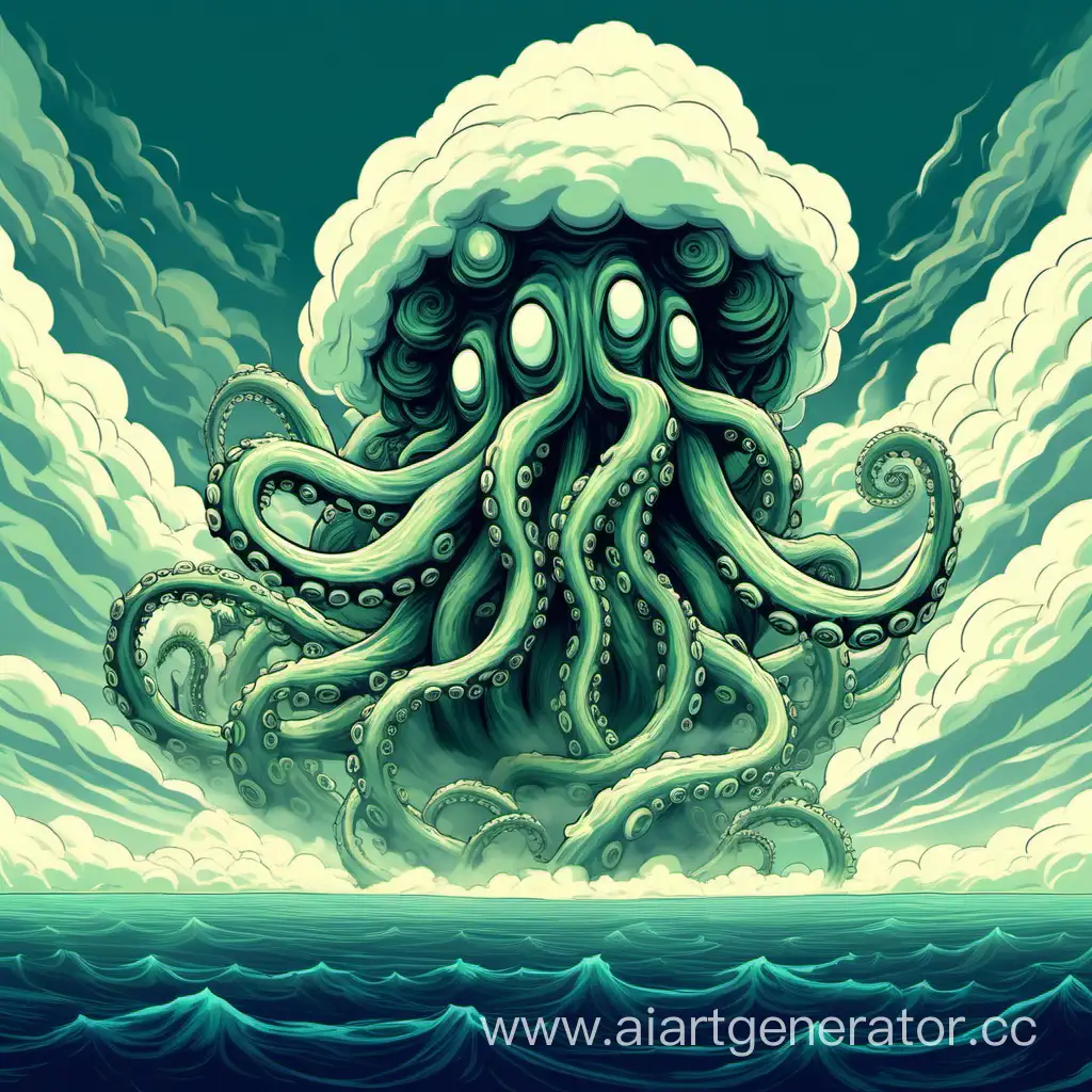 Majestic-Giant-Octopus-Emerging-from-Ocean-Clouds