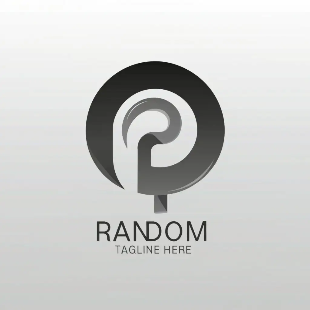 a logo design,with the text "Random", main symbol:question mark,Moderate,be used in Entertainment industry,clear background