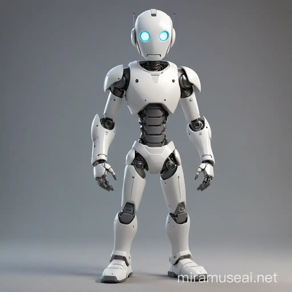 Cartoon Characters in Simple Robot Costumes Playful 3D Modeling