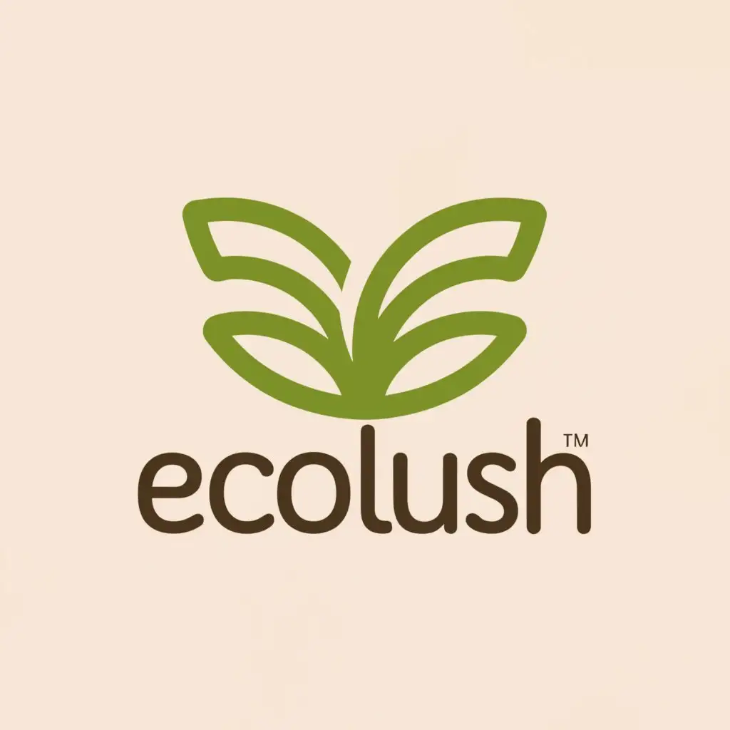 a logo design,with the text "EcoLush", main symbol:Grass,Moderate,be used in Construction industry,clear background