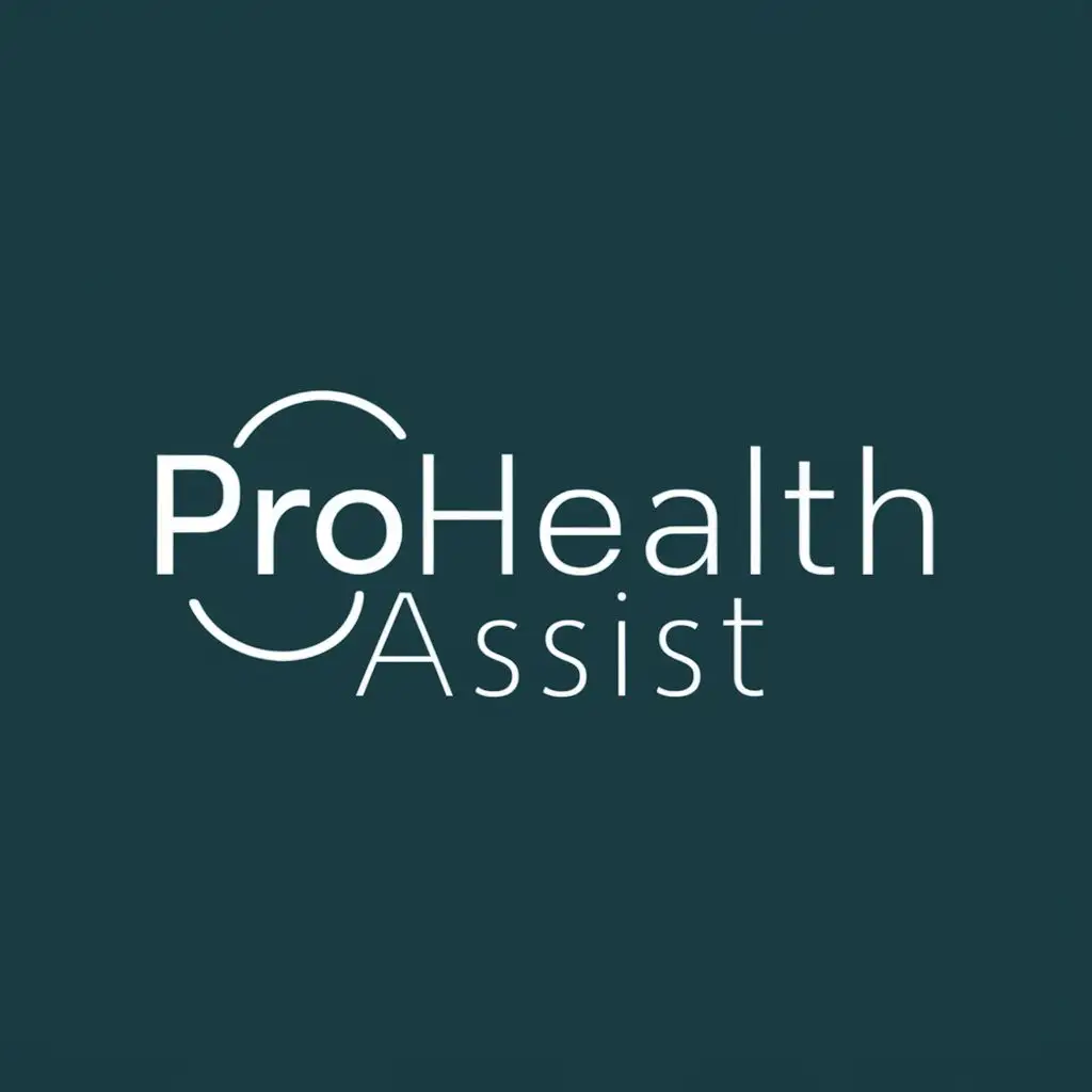 logo, Medical AI, with the text "ProHealthAssist", typography