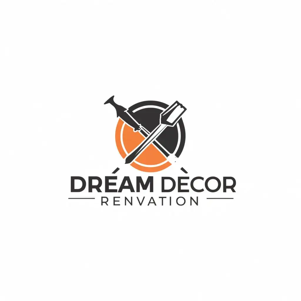 a logo design,with the text "Dream Decor Renovations", main symbol:Construction,Moderate,clear background