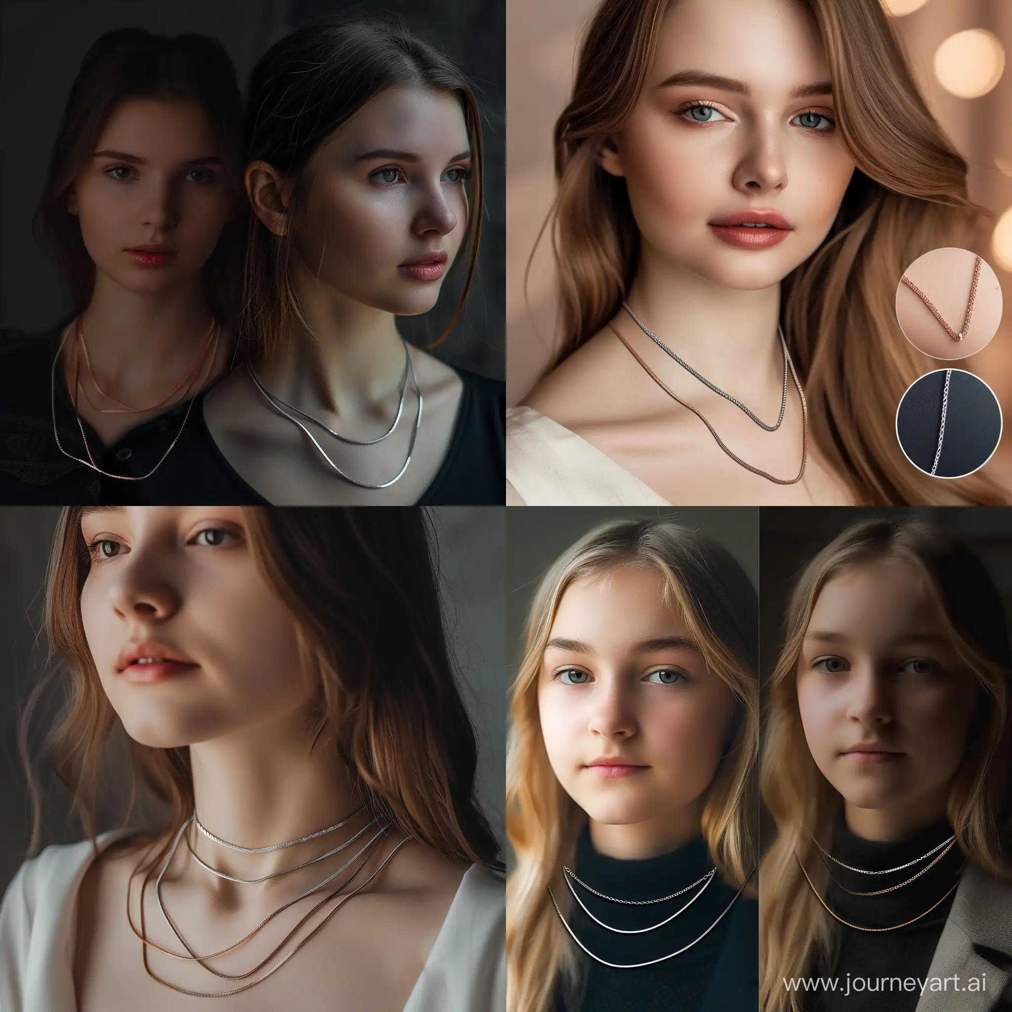 Stylish-Metal-Necklaces-Capturing-Elegance-in-a-Beautiful-Caucasian-Girls-Portrait