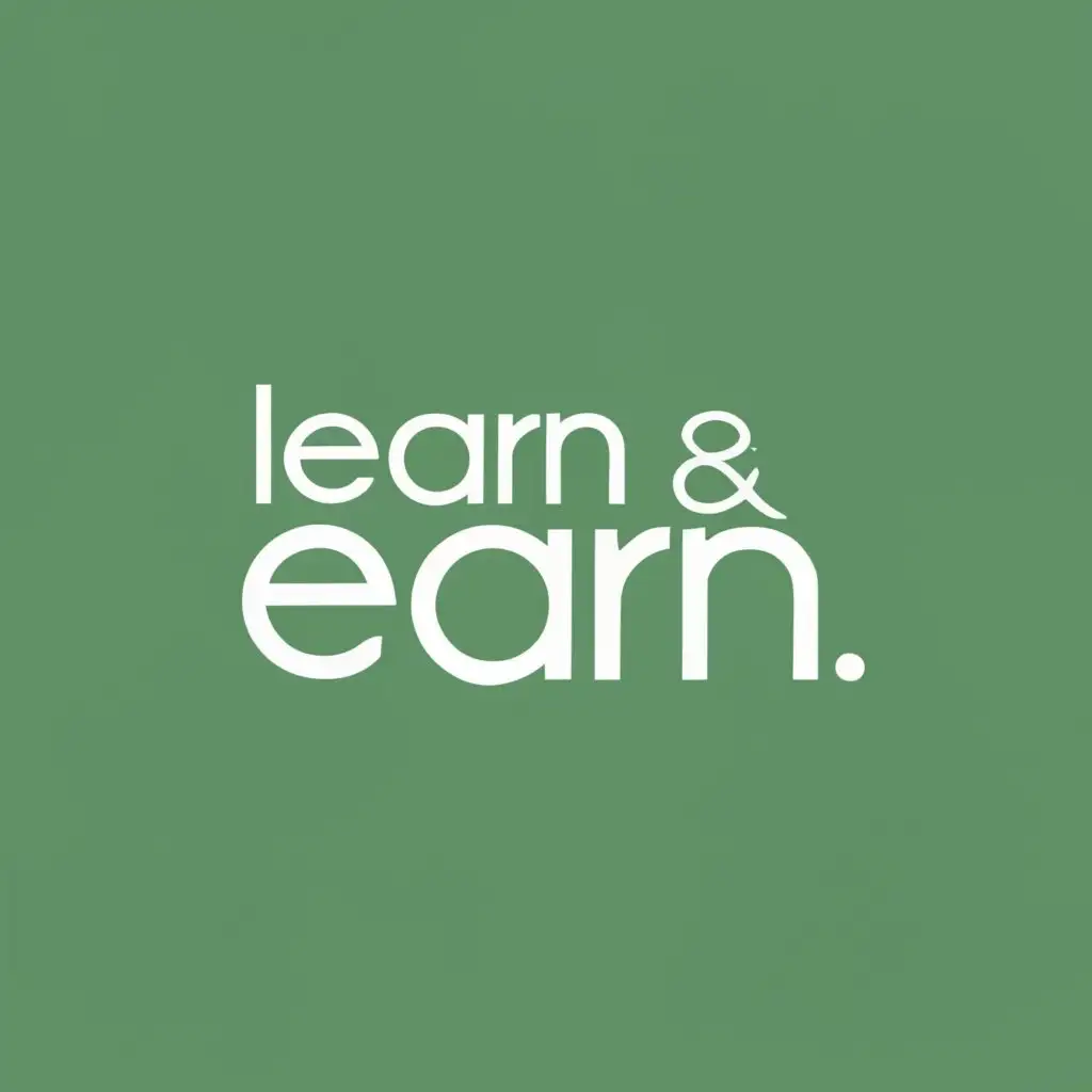 logo, Learn & earn, with the text "Learn & Earn", typography