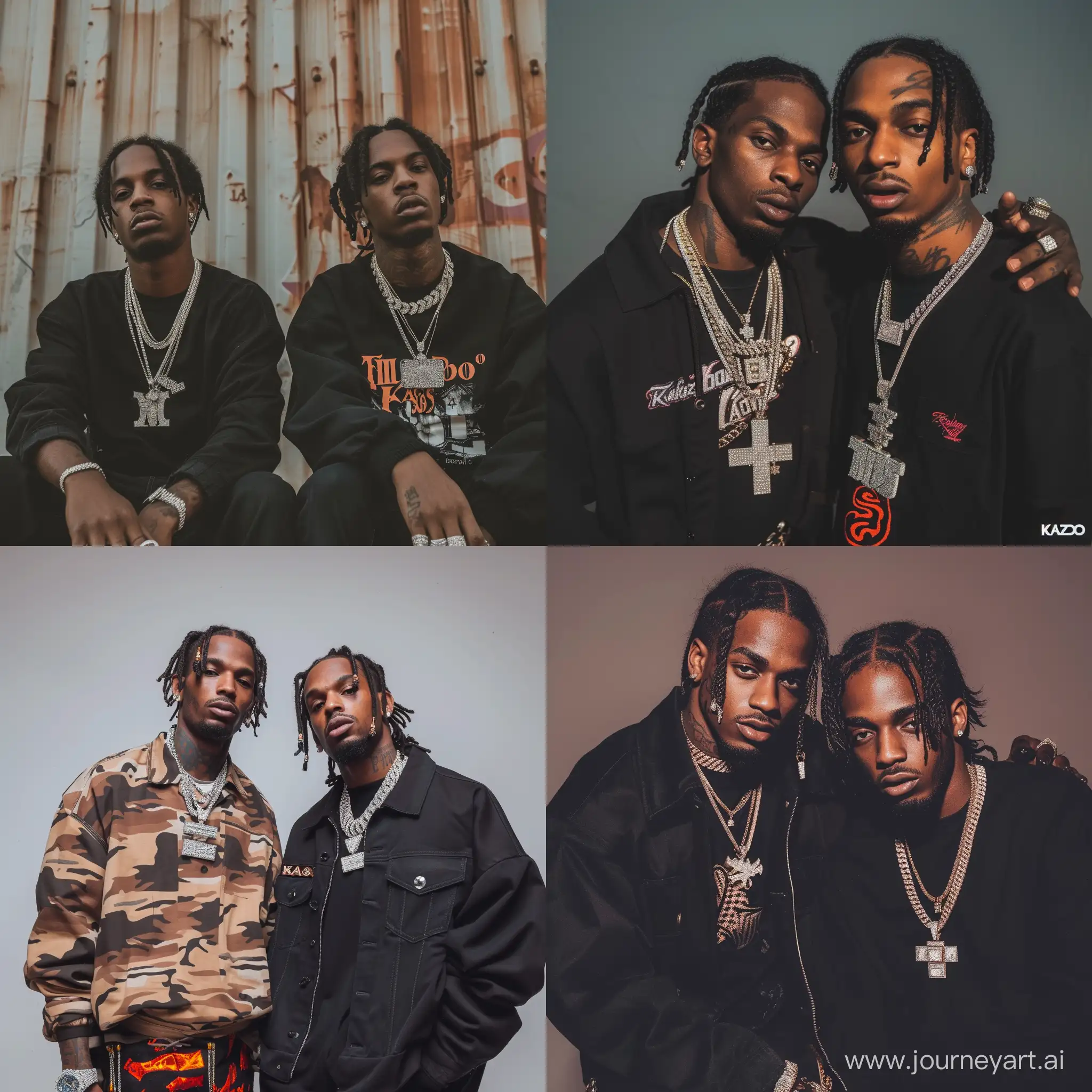 make me a post with rap references like travis scott, with the name "Filhos do Kaos", two brothers