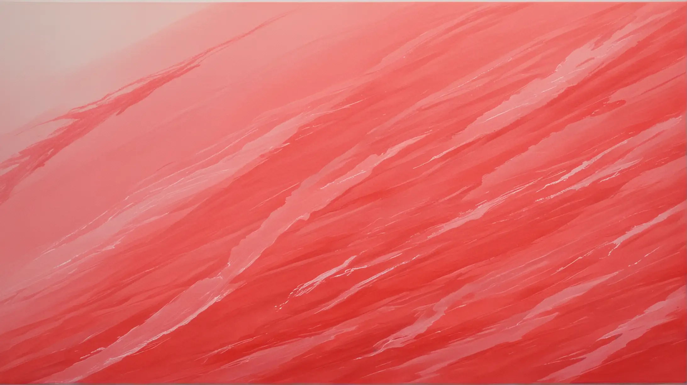 Dynamic Wind Blowing Over Red Gradient Landscape Aerial Gouache Painting