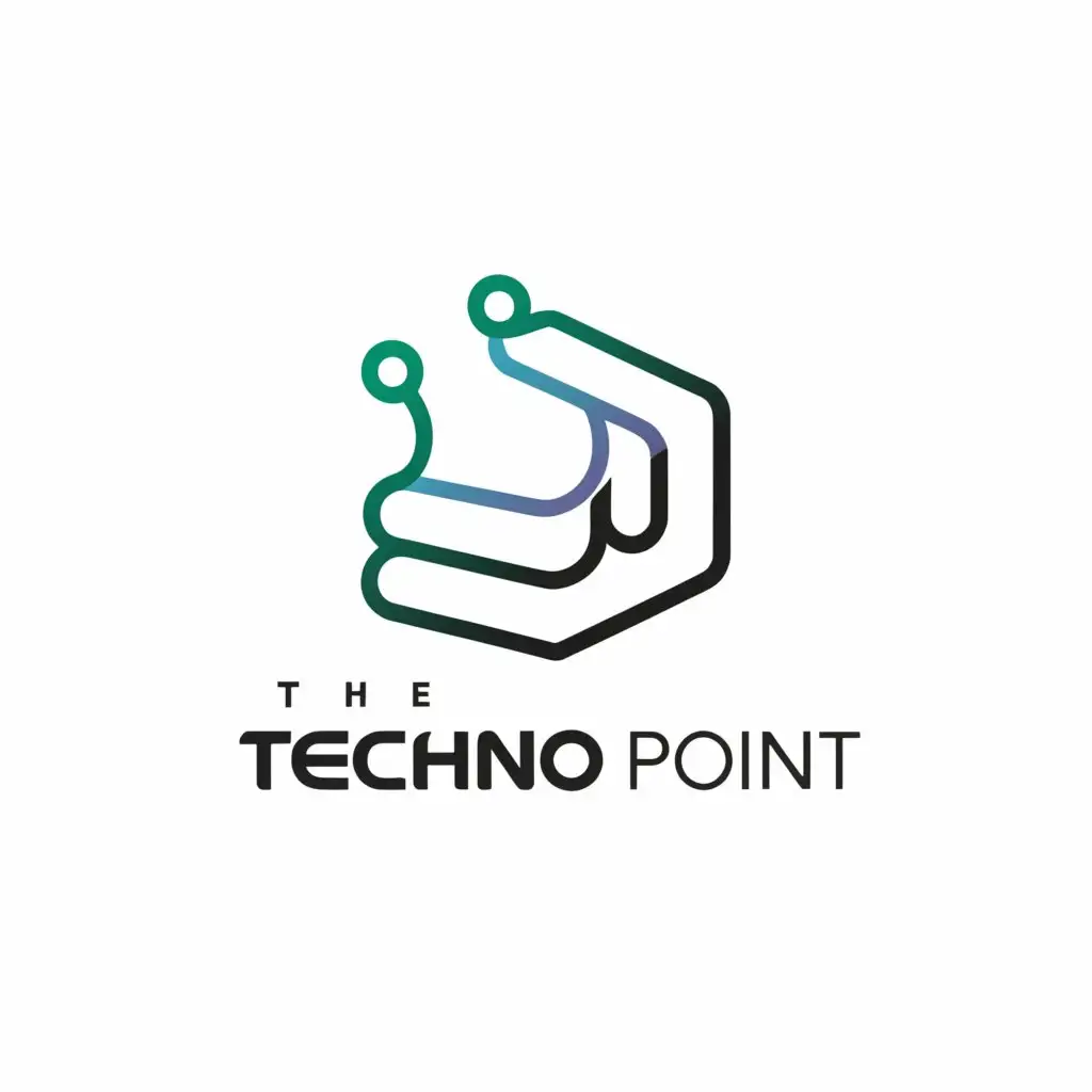 a logo design,with the text "The Techno Point", main symbol:Computer,Minimalistic,be used in Technology industry,clear background