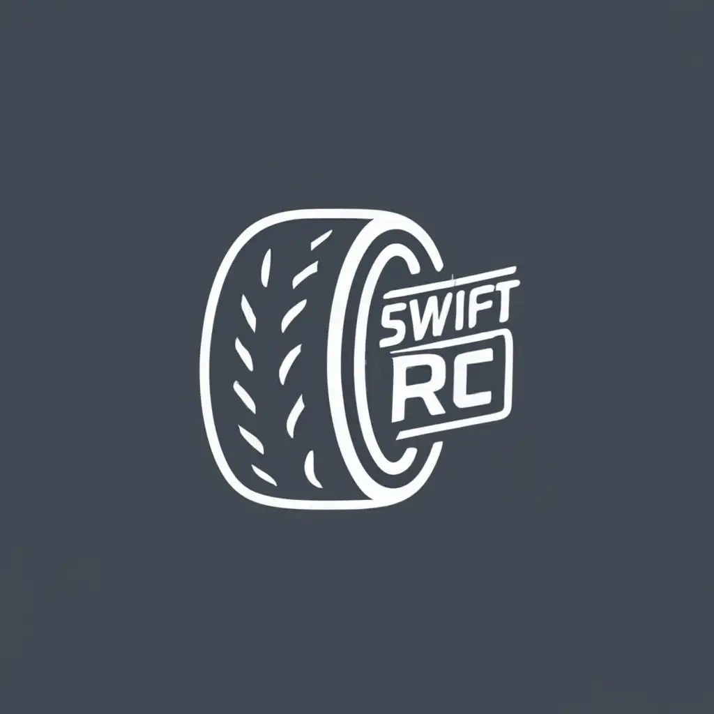 logo, Tyre, with the text "Swift RC", typography, be used in Automotive industry