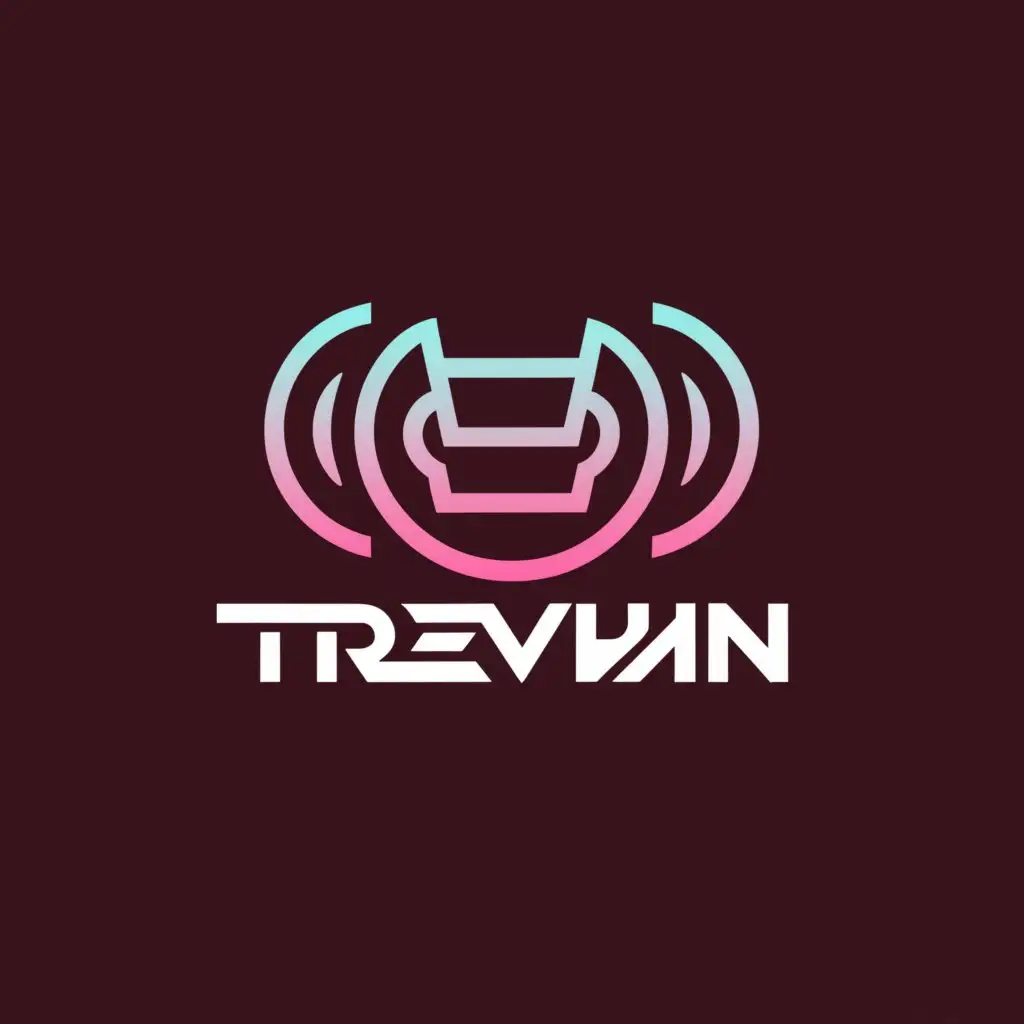 LOGO-Design-for-TR3NVHN-Bold-and-Energetic-DJ-Brand-with-Party-Vibes-and-Aggressive-Stands