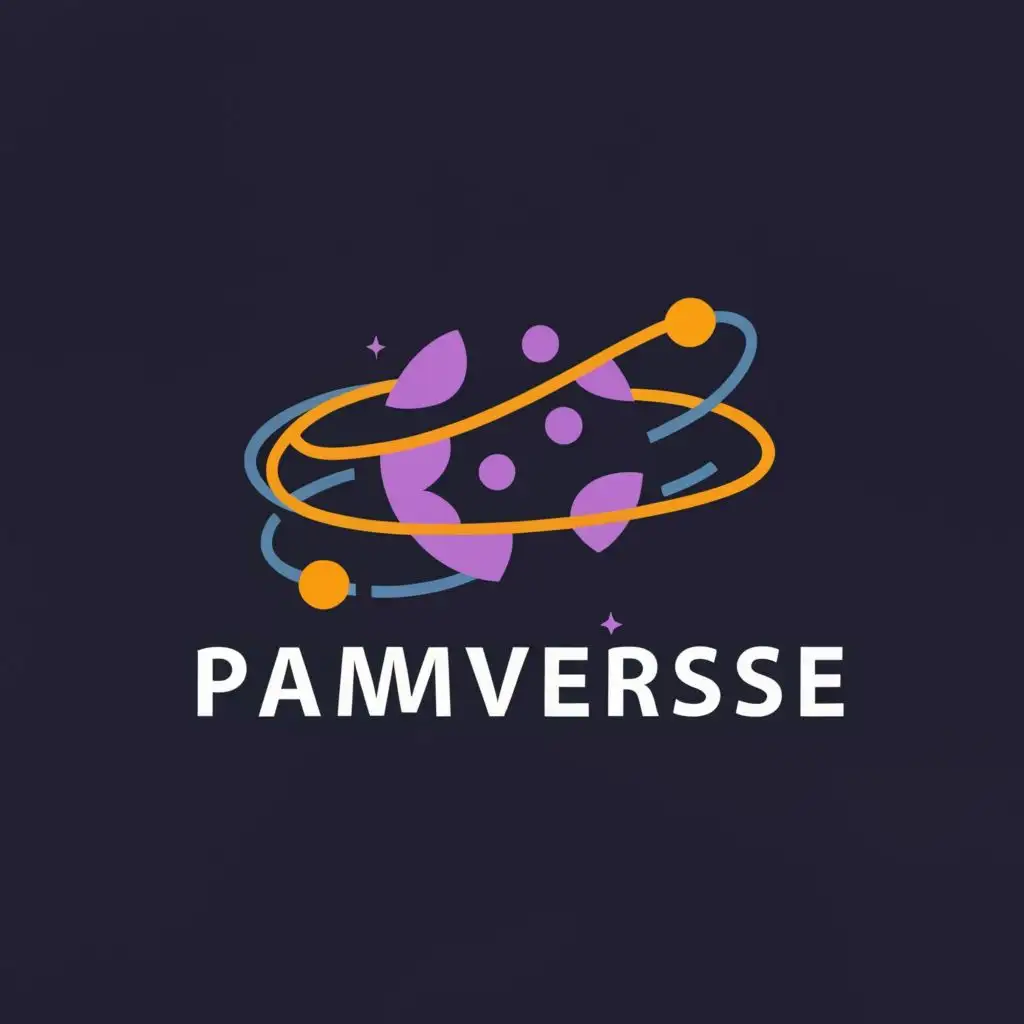 logo, universe, with the text "PamVerse", typography, be used in Internet industry
