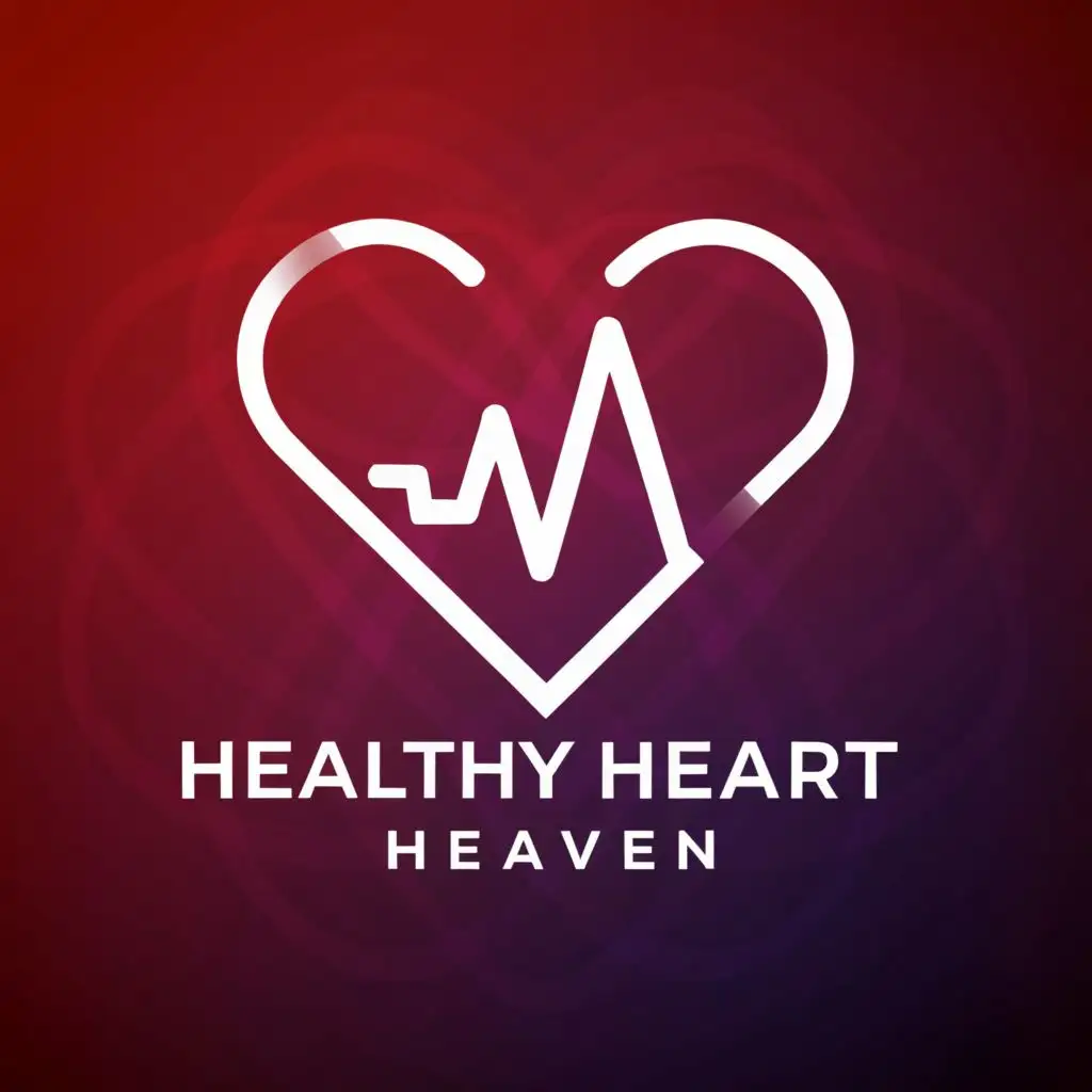 a logo design,with the text "Healthy Heart Heaven", main symbol:Heart,Moderate,clear background