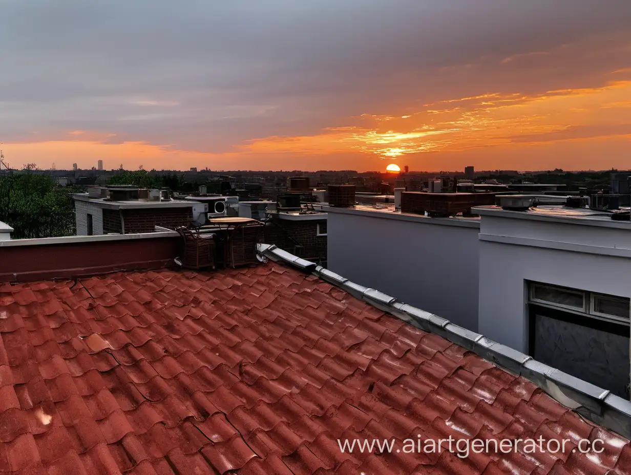 фотографии заката с крыши дома