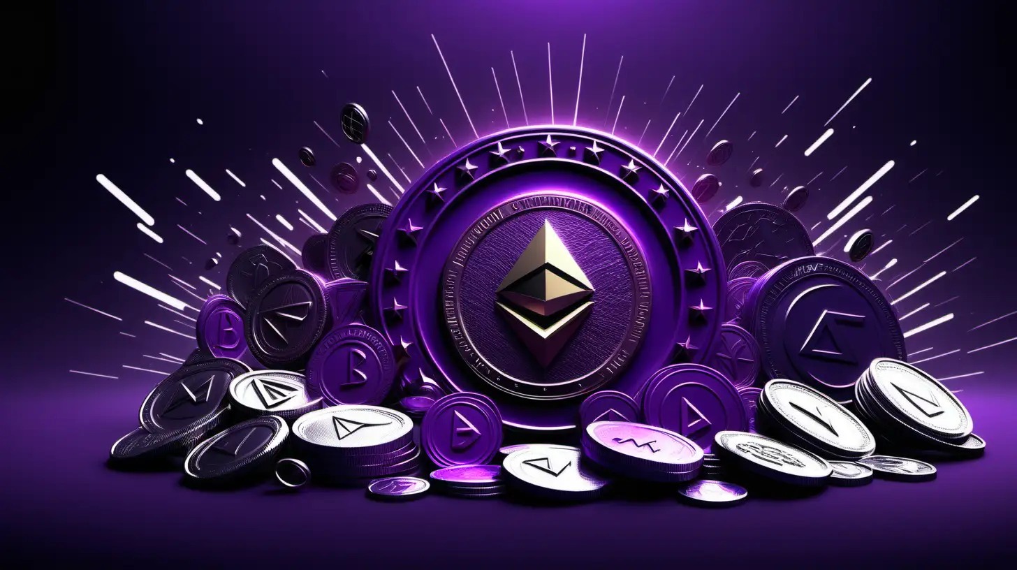 Premium VIP Altcoin Collection in Elegant Purple Background