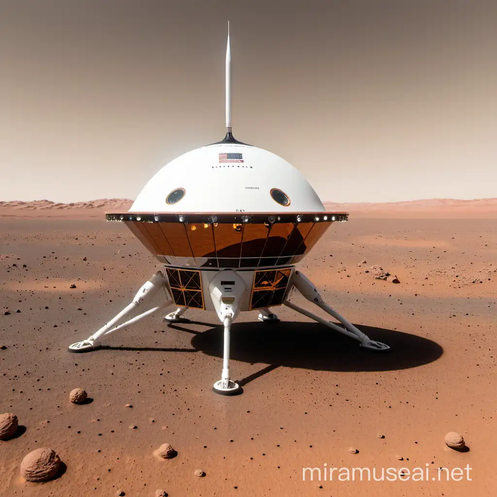 Exploring the Red Planet Martian Ship Module with Antenna