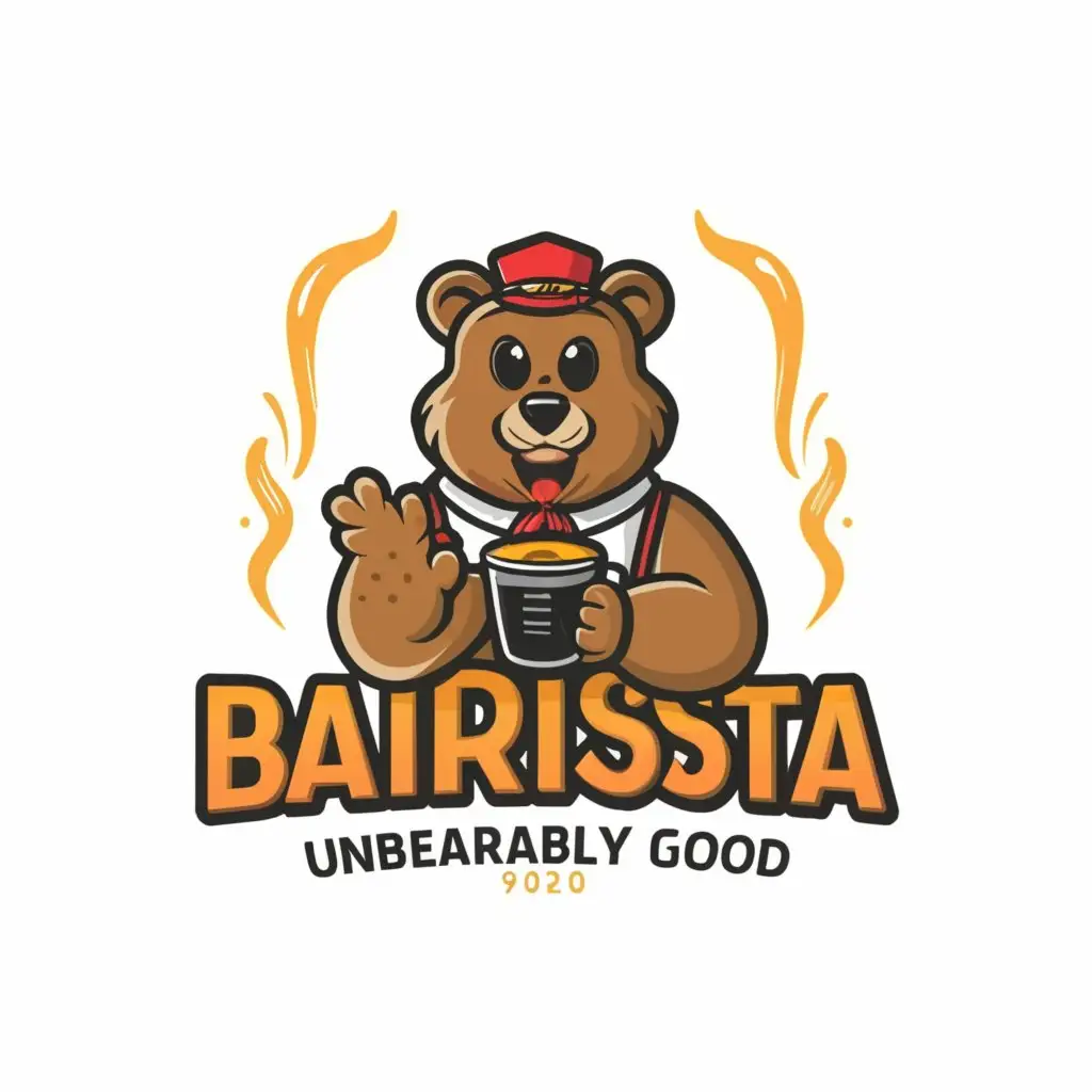 LOGO-Design-For-Barista-Bear-Crafted-Coffee-Excellence-with-Bear-Symbolism