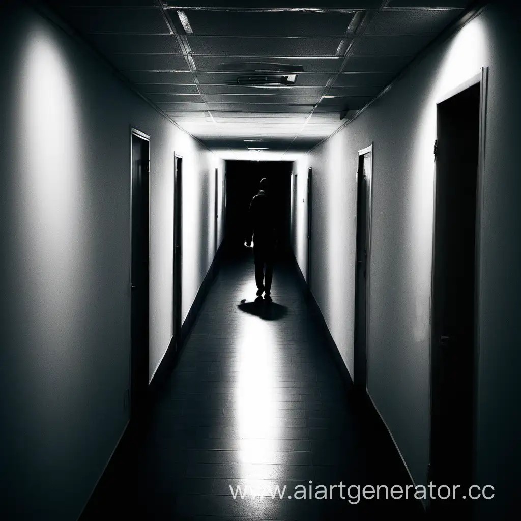 Solitary-Figure-in-Dimly-Lit-Corridor